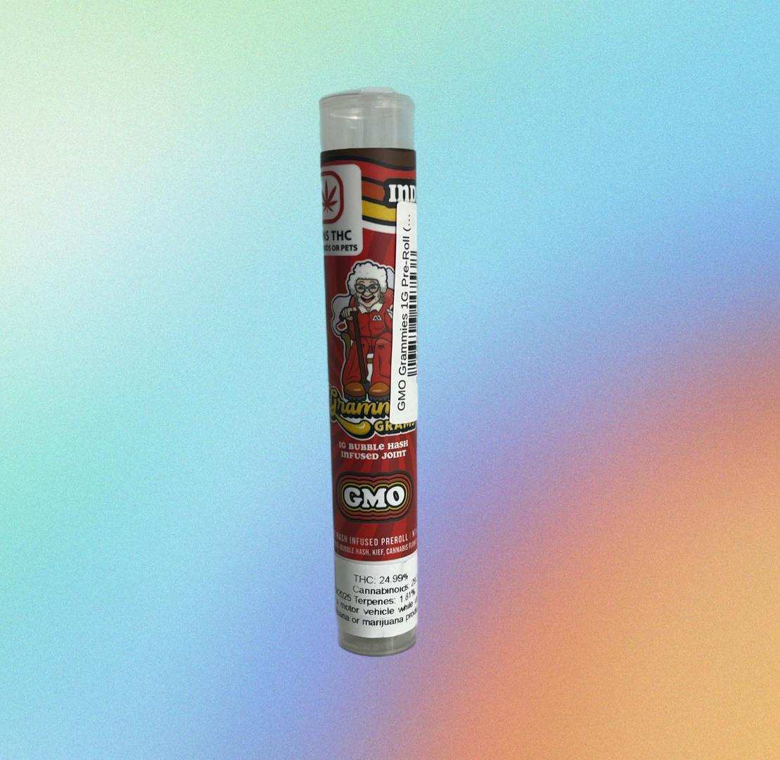 GMO Grammies 1G Pre-Roll (BUBBLE HASH INFUSED)