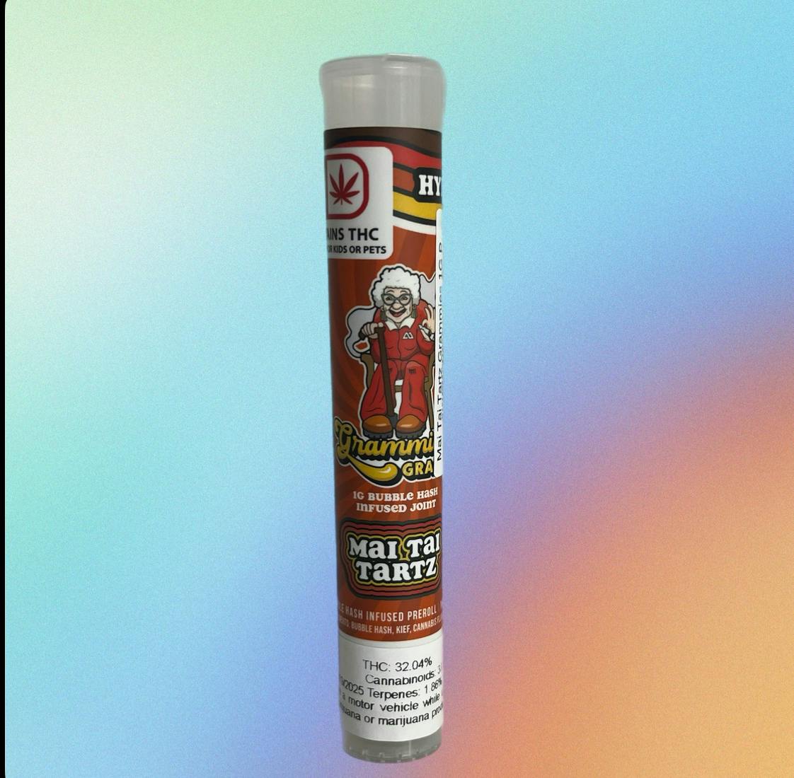 Mai Tai Tartz Grammies 1G Pre-Roll (BUBBLE HASH INFUSED)