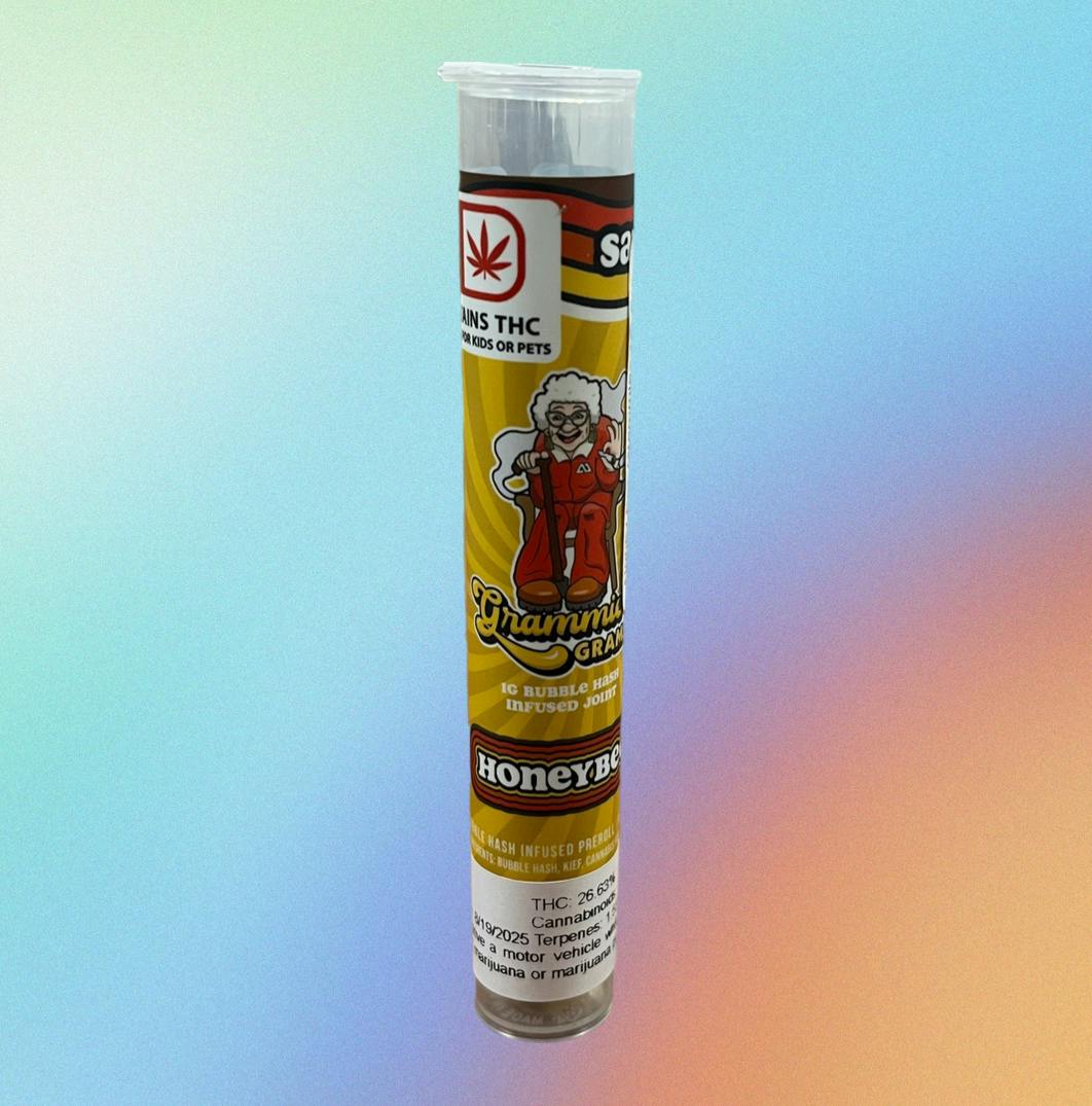 Honey Bee Grammies 1G Pre-Roll (BUBBLE HASH INFUSED)