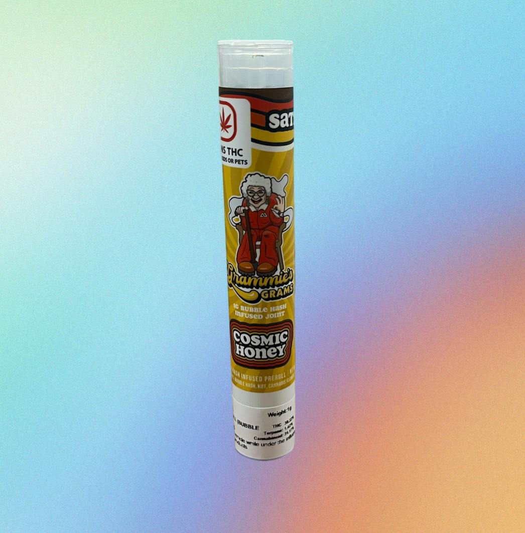 Cosmic Honey Grammies 1G Pre-Roll (BUBBLE HASH INFUSED)