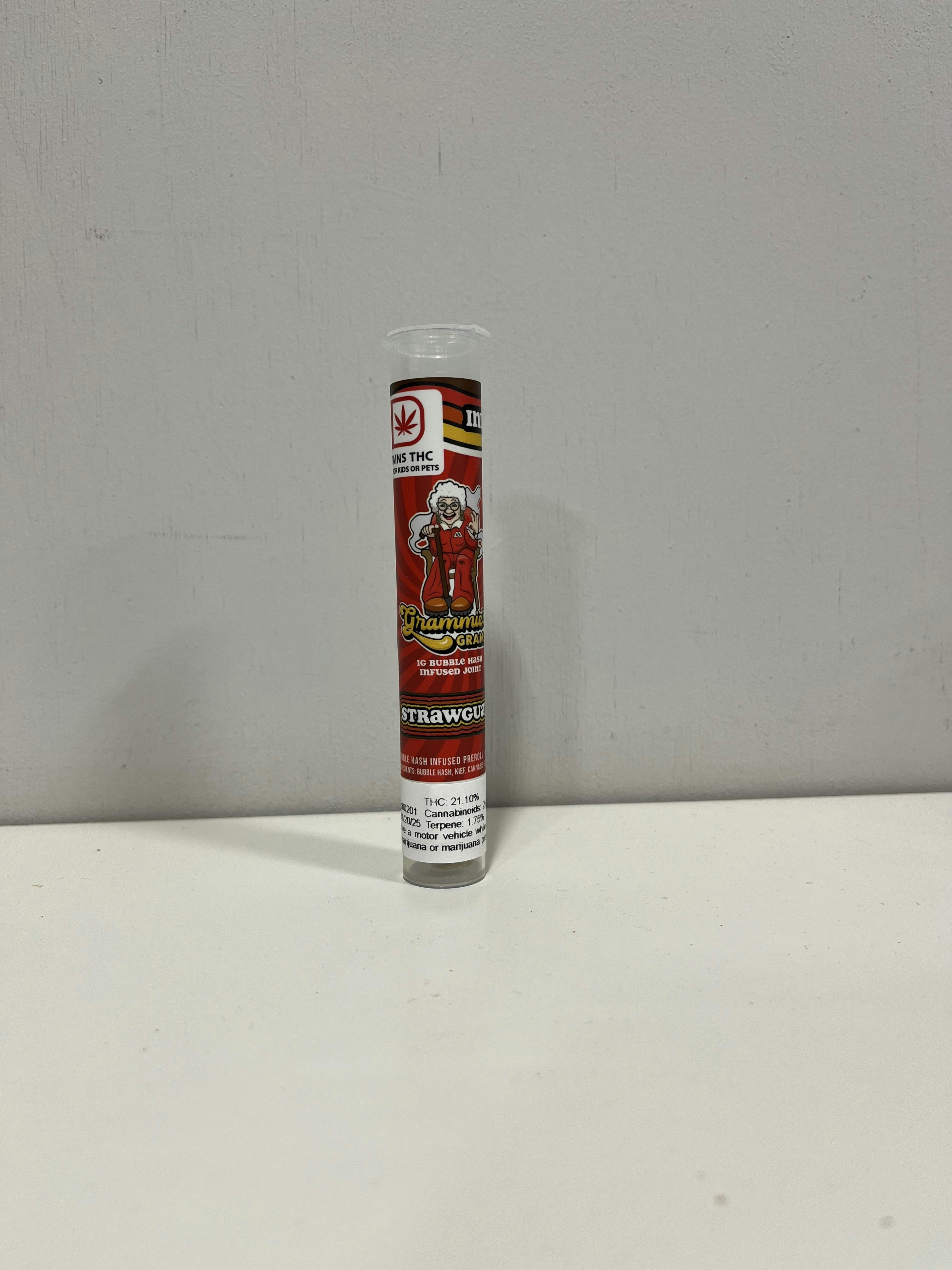 Strawguava Grammies 1G Pre-Roll (BUBBLE HASH INFUSED)