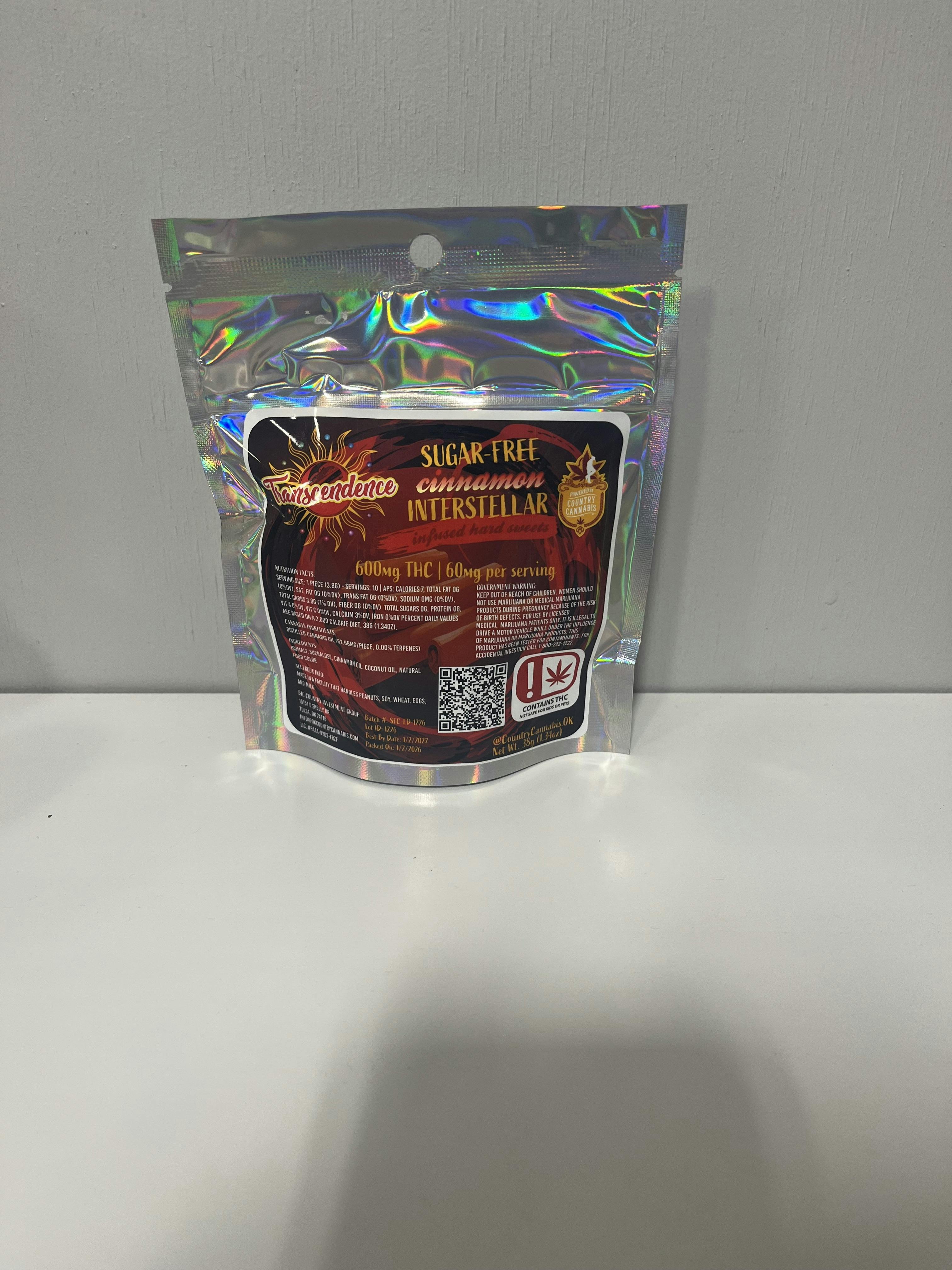 Cinnamon Hard Candy SUGAR FREE 600mg