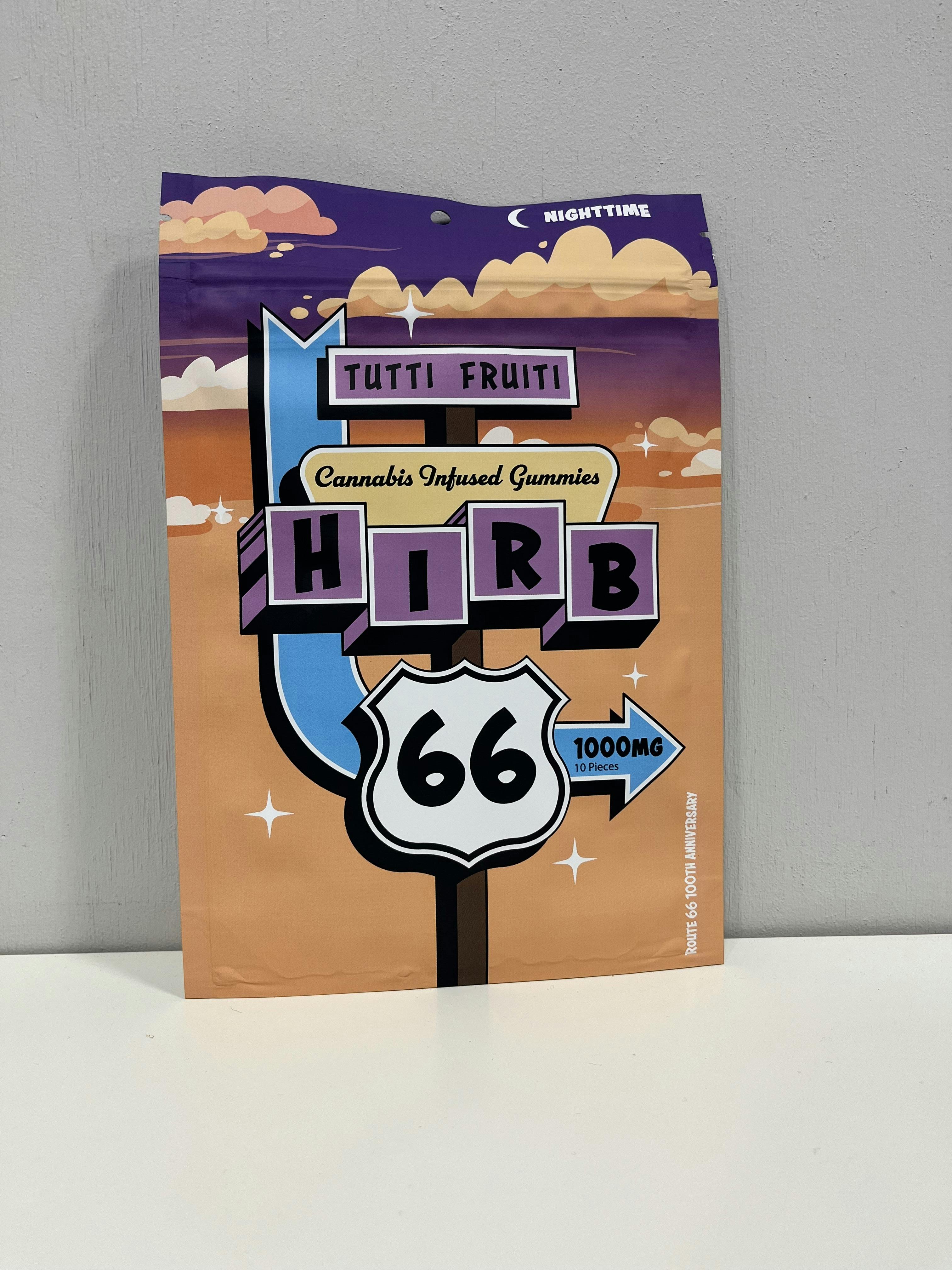 HIRB 66 1000mg NIGHT TIME TUTTI FRUITI GUMMMIES