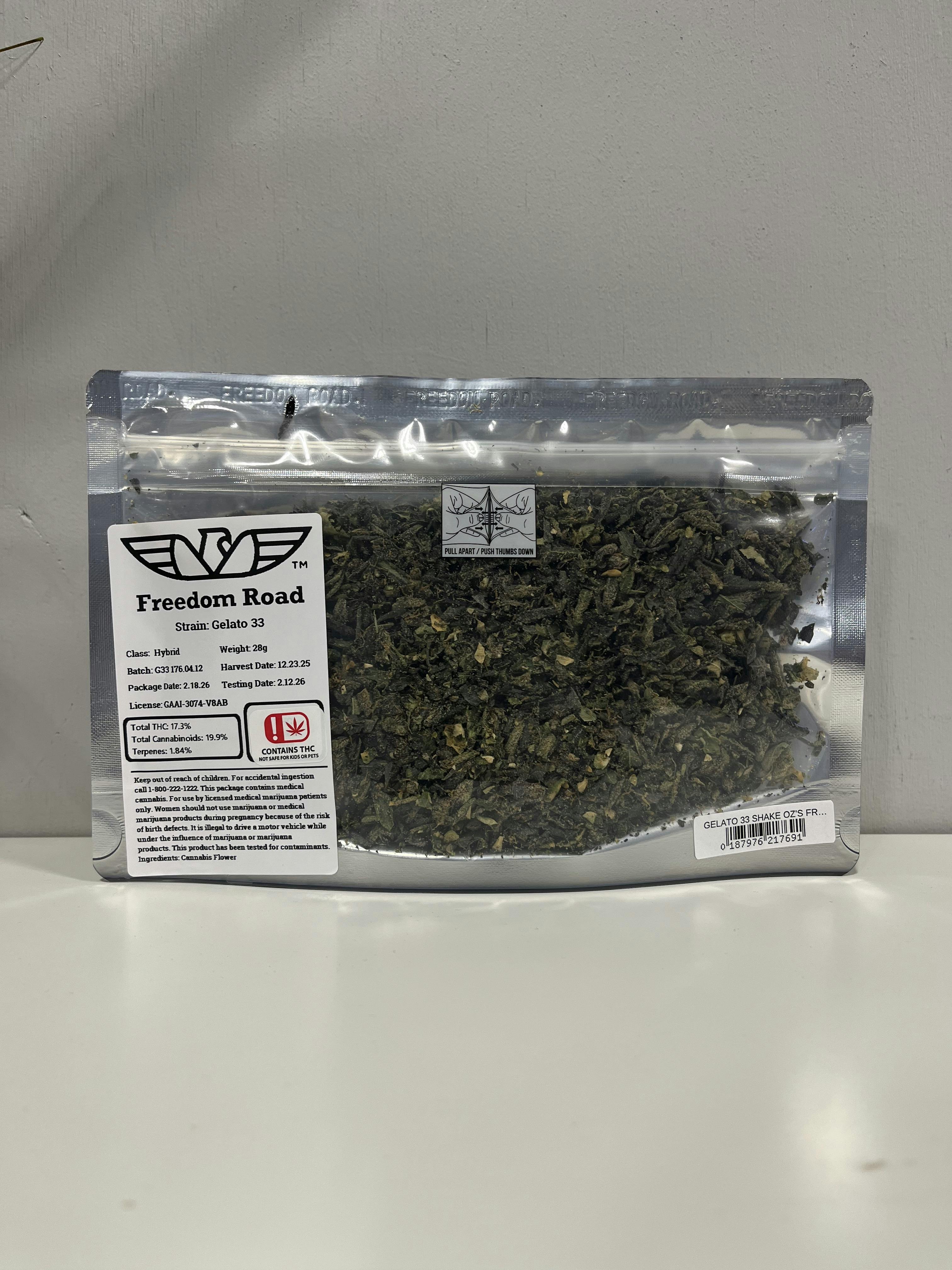GELATO 33 SHAKE OZ'S FREEDOM ROAD