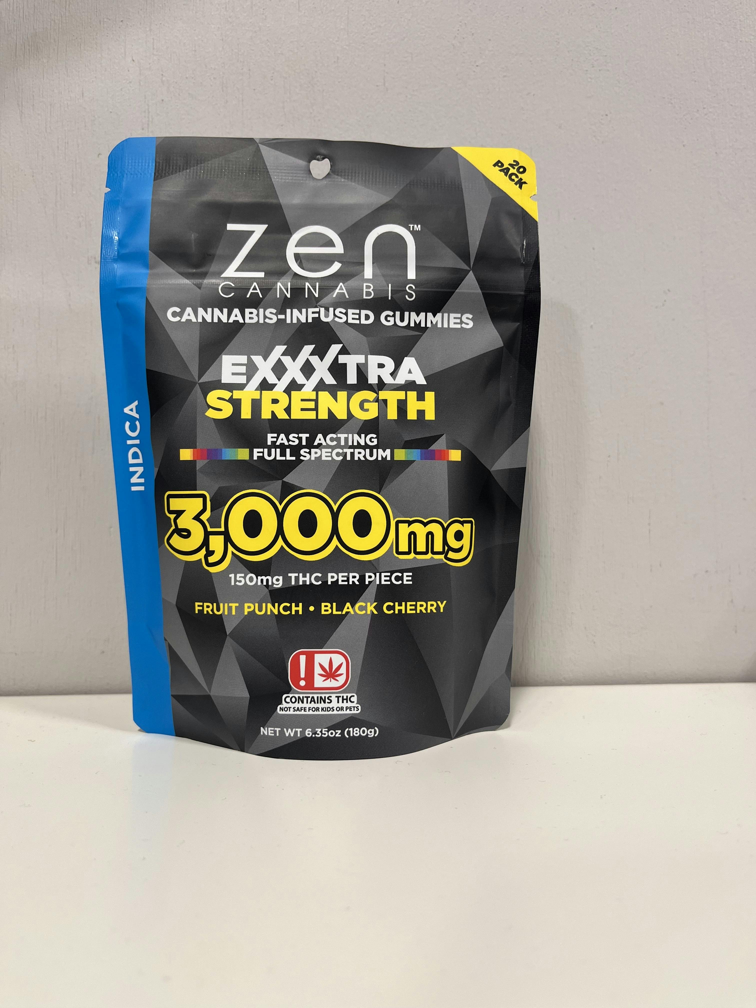 3000mg INDICA EXXXTRA STRENGTH ZEN GUMMIES