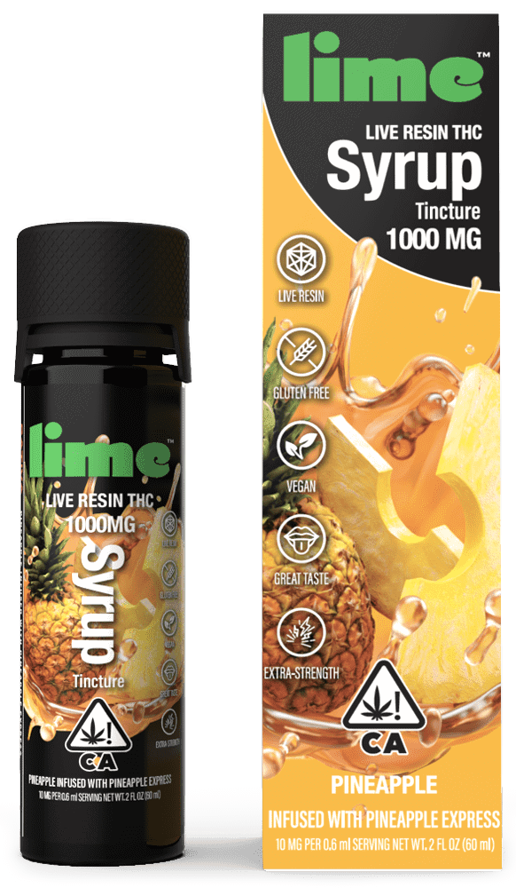 1000mg Live Resin THC Syrup Tincture | Pineapple