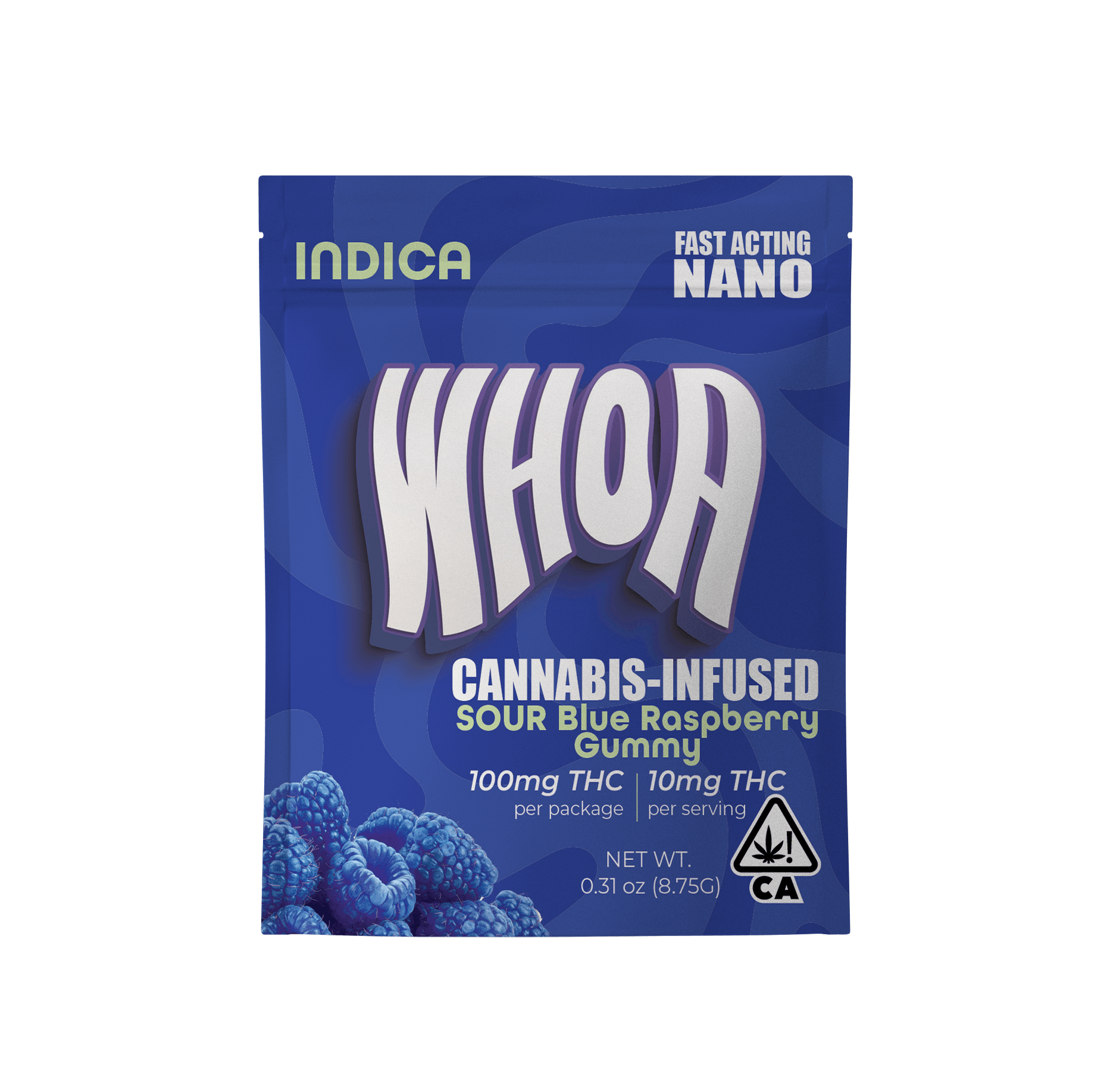 Bites | Sour Blue Raspberry Gummies | 100mg | 10ct | 10mg/ea