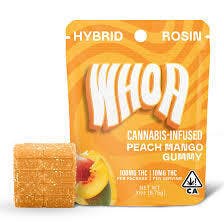 Bites | Peach Mango Rosin Gummies | 100mg | 10ct | 10mg/ea
