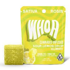 Bites | Sour Lemon Drop Rosin Gummies | 100mg | 10ct | 10mg/ea