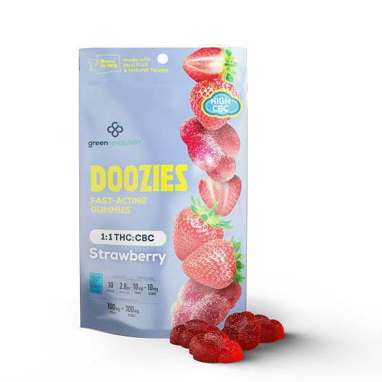 Doozies • Gummies • 100mg THC:100CBC • Strawberry • $9 *Tax Included