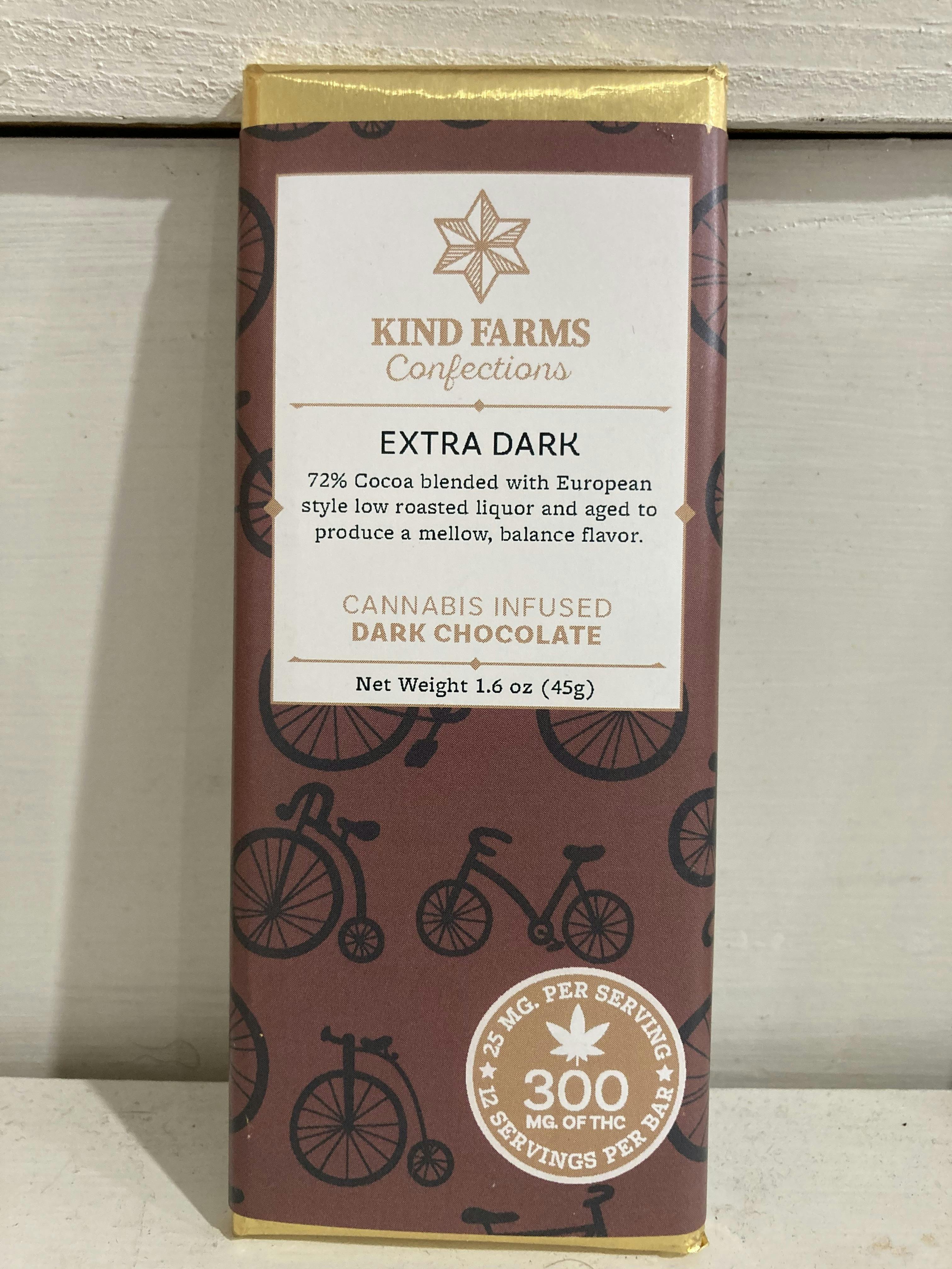 Dark Chocolate Bar 300mg THC - Kind Farms Confections by Kind Farms Reserve