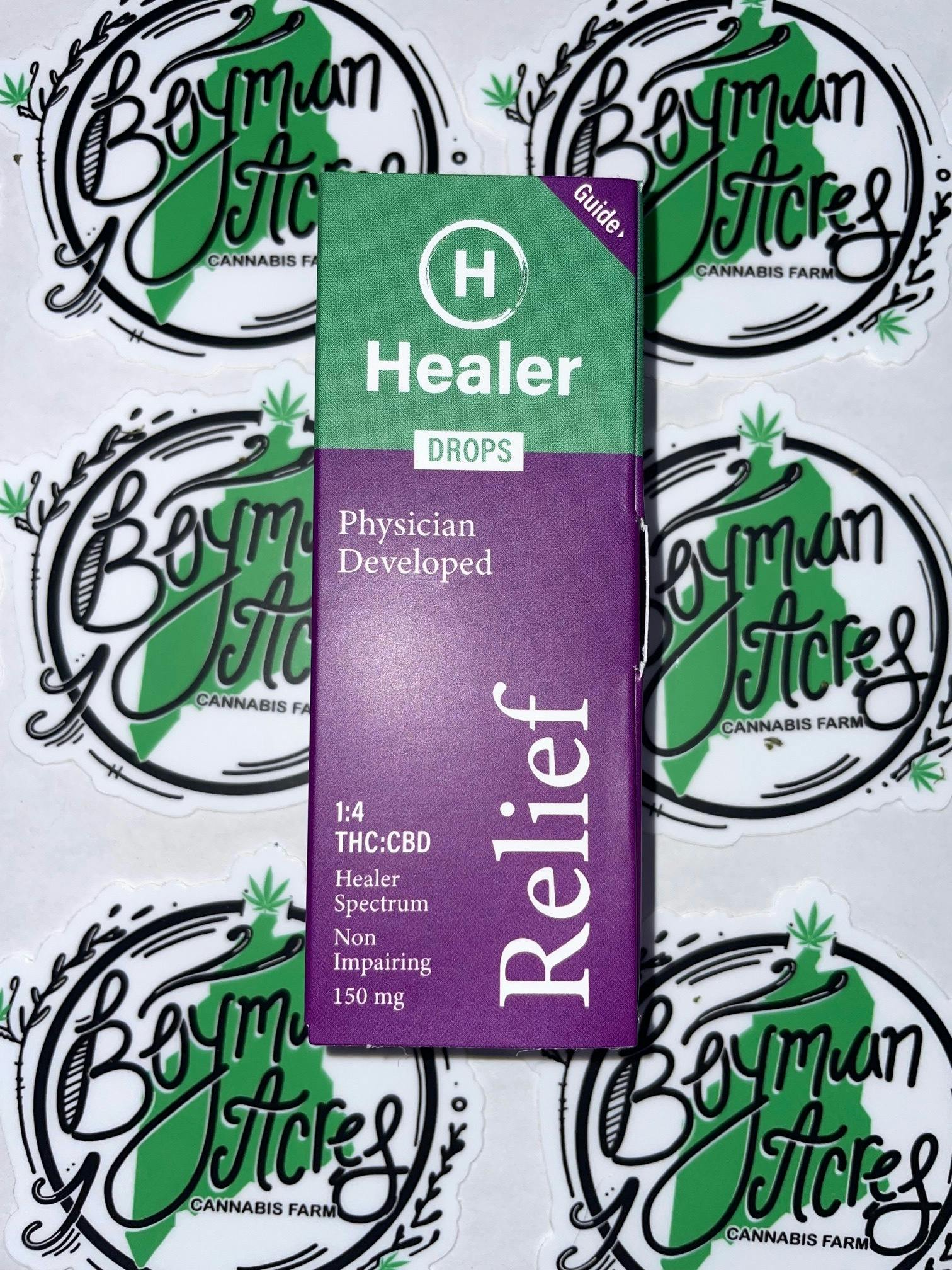 Relief Tincture 150mg at Boyman Acres Cannabis Farm and Medical Marijuana