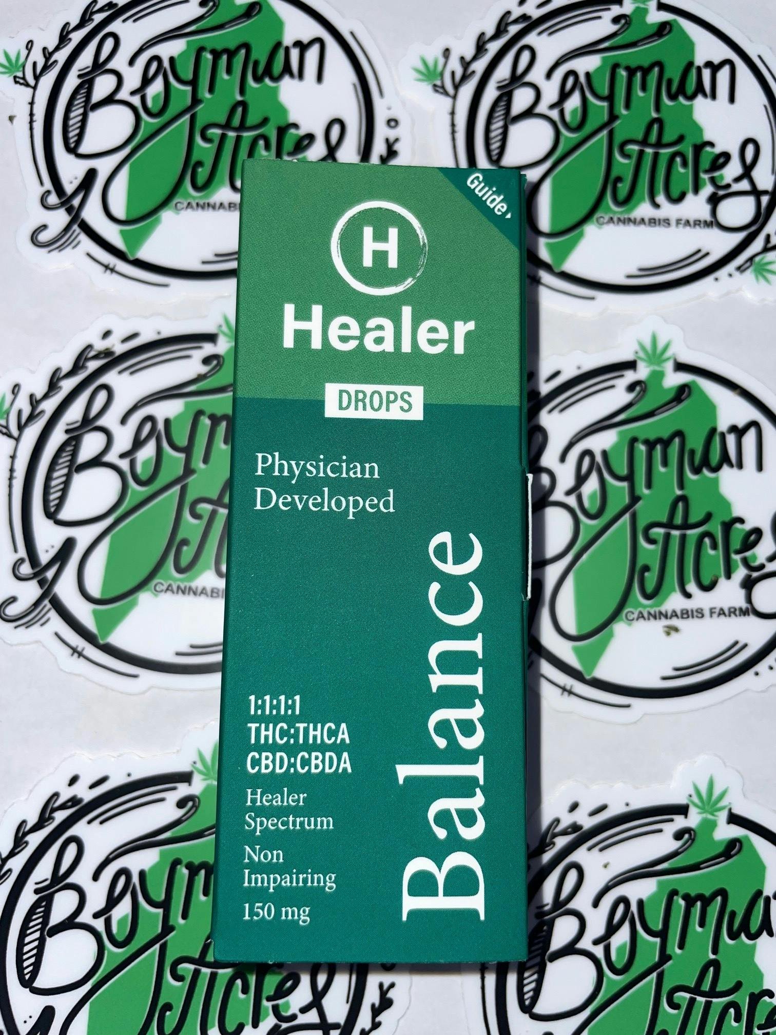 Balance tincture 150mg at Boyman Acres Cannabis Farm and Medical Marijuana