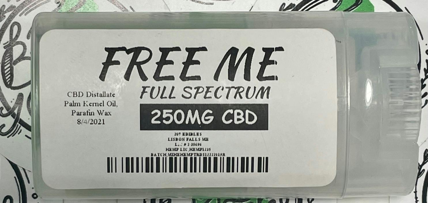 Free Me Full Spectrum 250MG CBD at Boyman Acres Cannabis Farm and Medical Marijuana