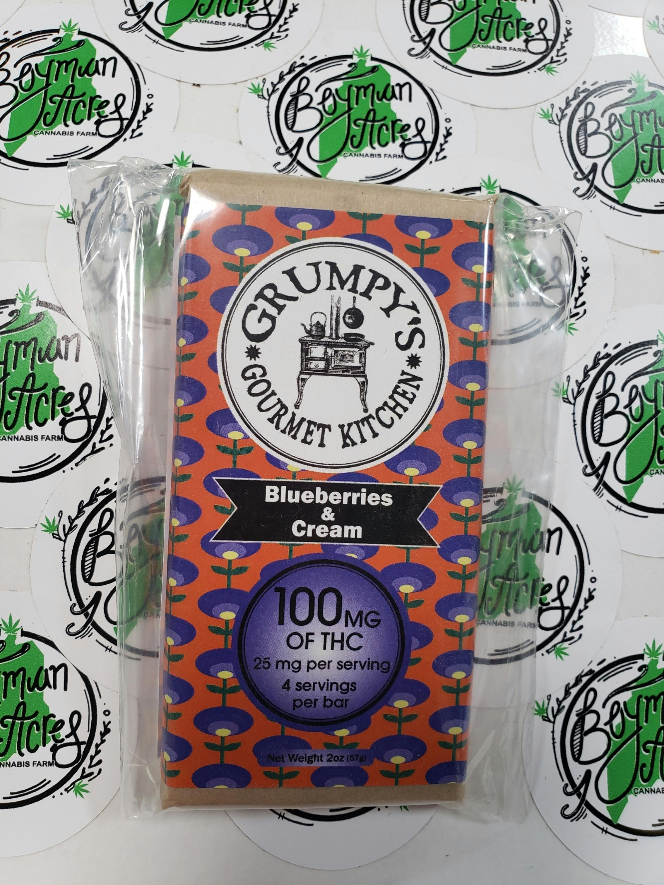 Blueberries and Cream White Chocolate Bar 100 MG THC