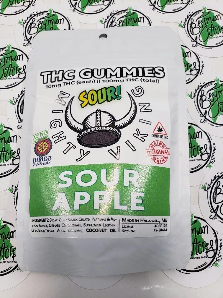 Mighty Viking 10mg THC Gummies - Sour Apple by Mighty Viking