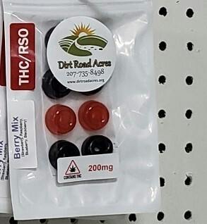 Raspberry and Mixed Berry 200MG Gummies RSO