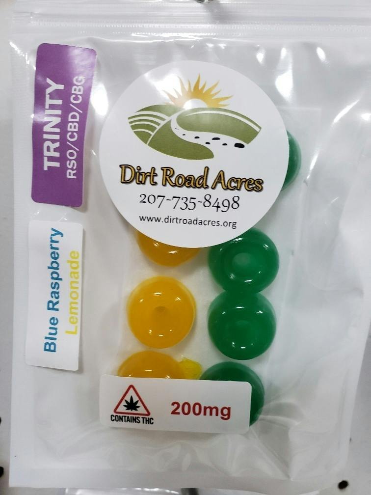 Trinity Gummies Blue Raspberry 200MG RSO CBD CBG | Gummies | 200mg/ea