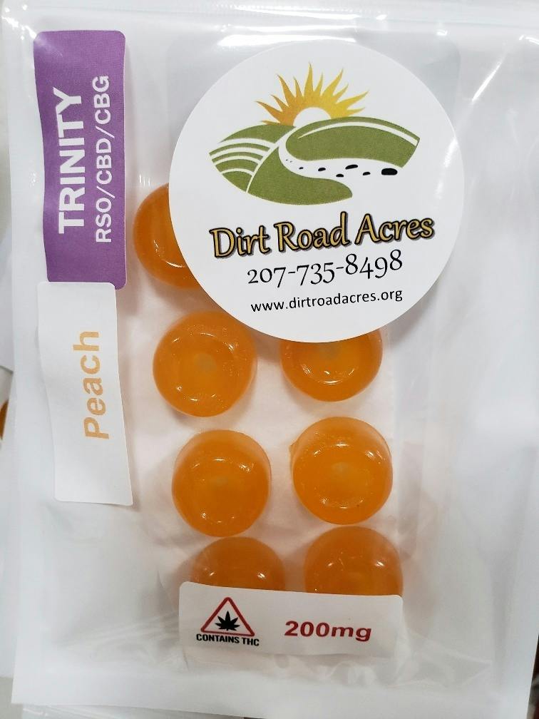 Trinity Gummies Peach 200MG RSO CBD CBG | Gummies | 200mg/ea