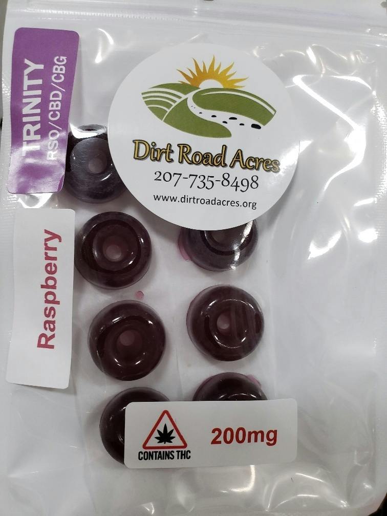 Trinity Gummies Raspberry 200MG RSO CBD CBG | Gummies | 200mg/ea