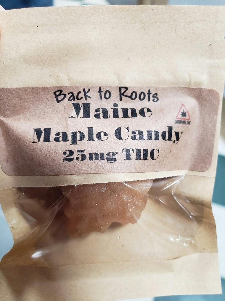 Back To Roots Farm Maine Maple Candy 25mg THC - Single Pack at Boyman Acres Cannabis Farm and Medical Marijuana