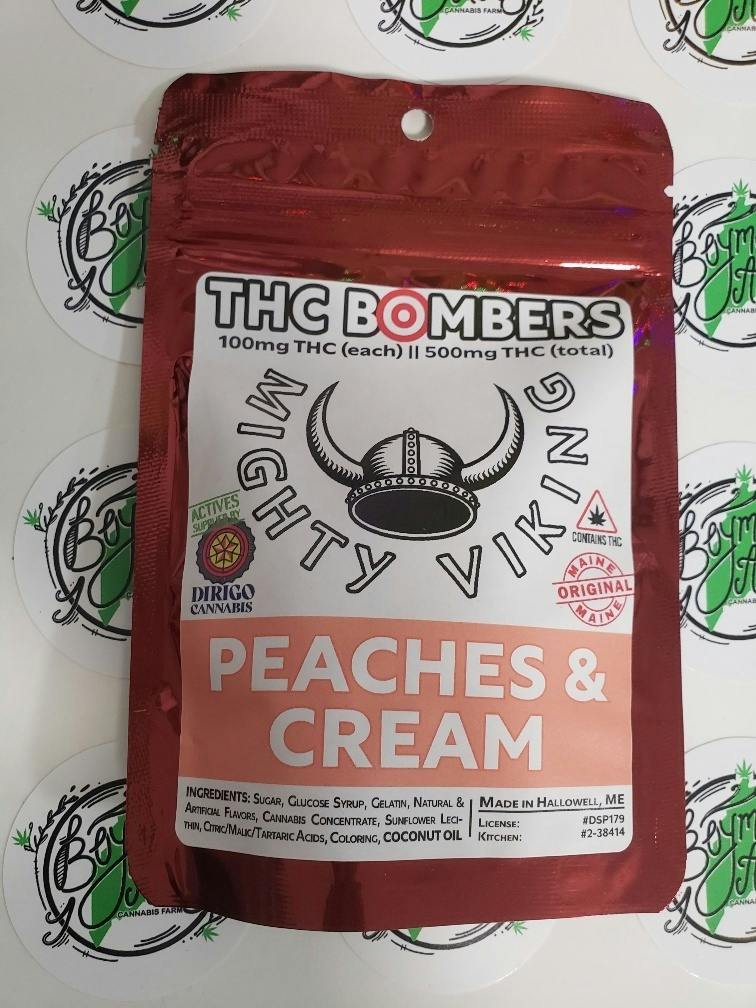 Mighty Viking 100mg THC Bombers - Peaches & Cream by Mighty Viking