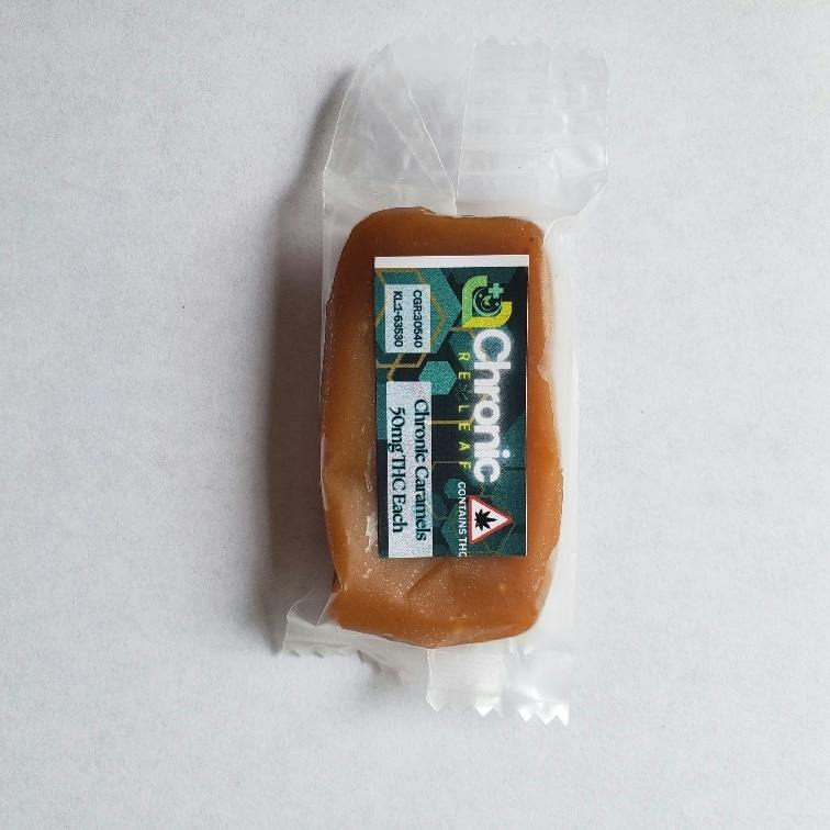 Caramel 50MG at Boyman Acres Cannabis Farm and Medical Marijuana