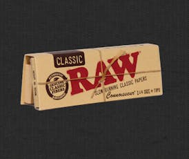 Raw - Connoisseur 1 1/4 Rolling Papers + Tips