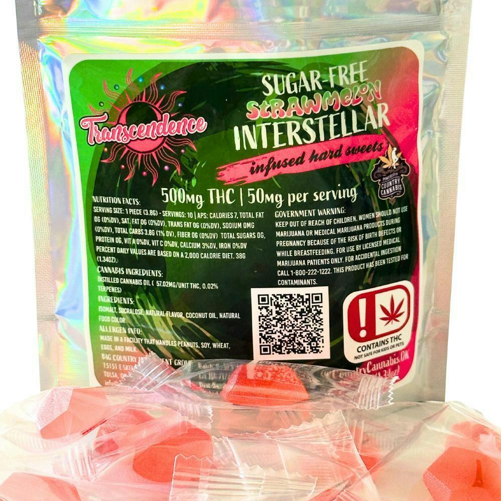 Strawmelon (Sugar-Free) | Infused Hard Sweets | Transcendence Lozenges
