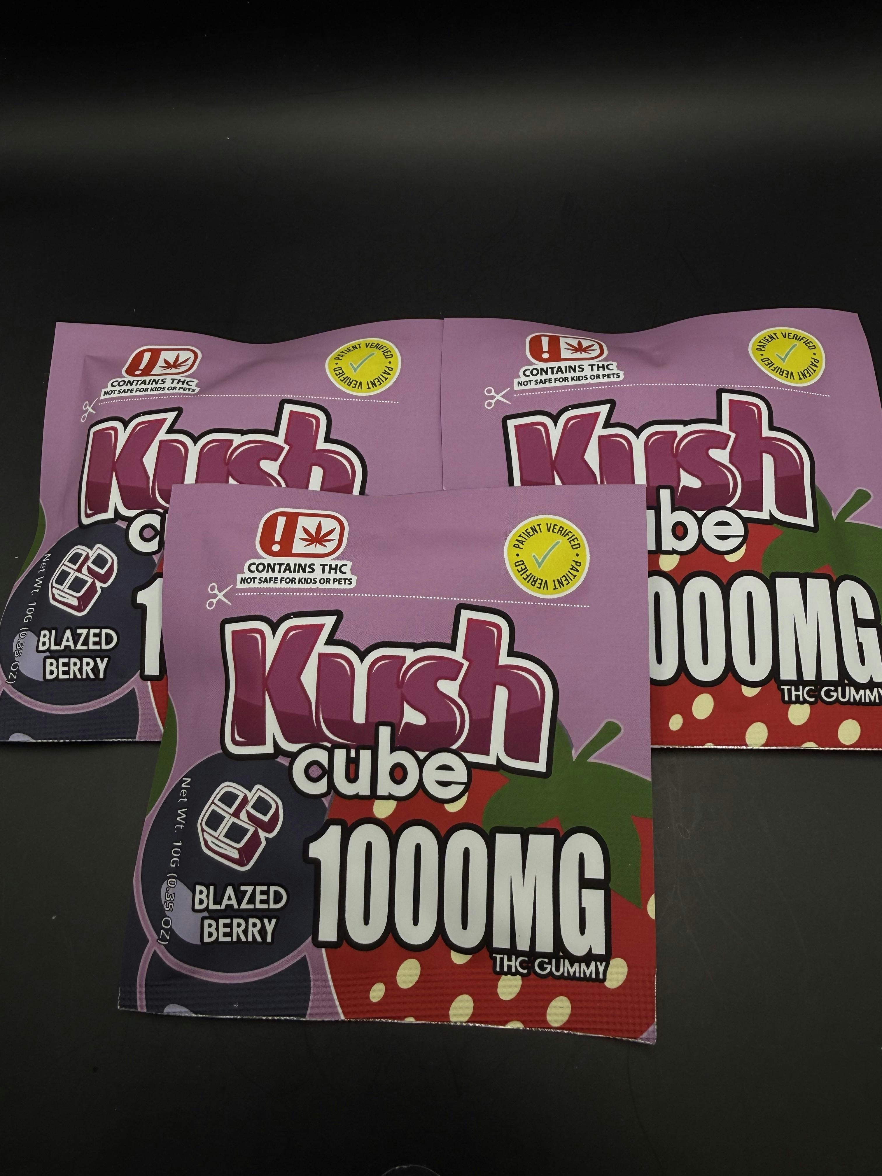 Kush Cube | Blazed Berry | 1000mg Gummy Single (Tax Included)