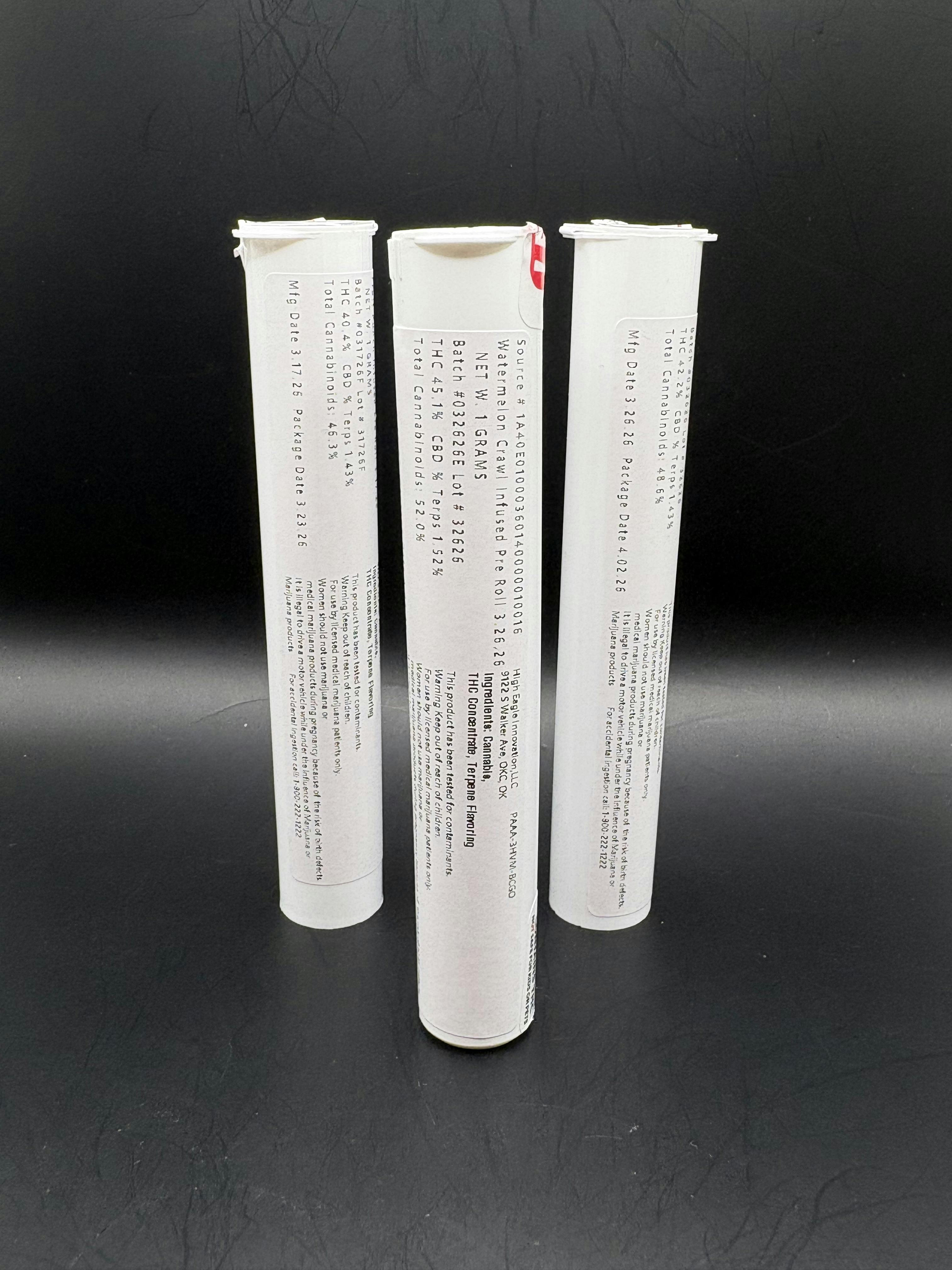 Stingers | Watermelon Crawl | THC: 45.4% TERPS: 1.58% | 1G Infused Preroll | 2 for $5 (Tax Included)