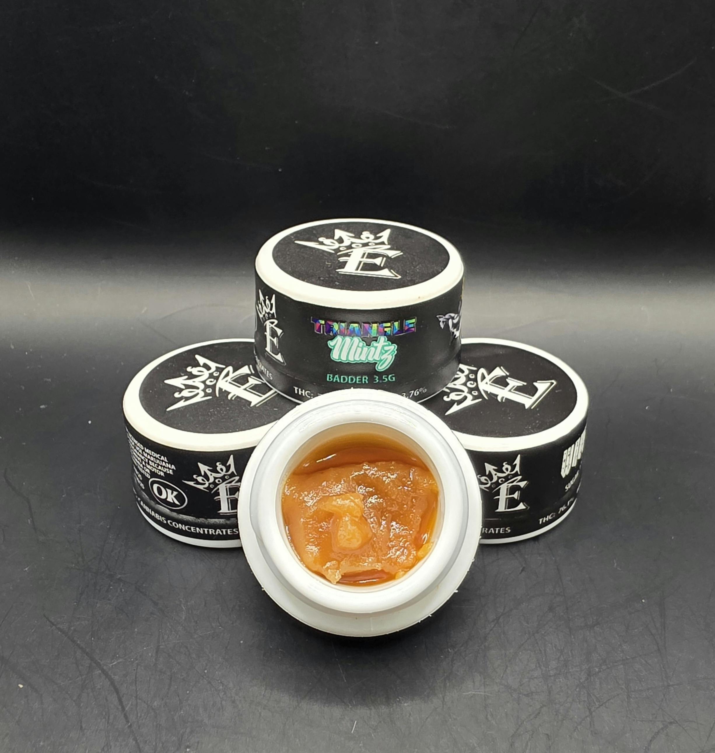 Empire Extracts | Triangle Mintz | THC: 77.16% TERPS: 3.76% | 3.5G Baller Jar (Tax Included)