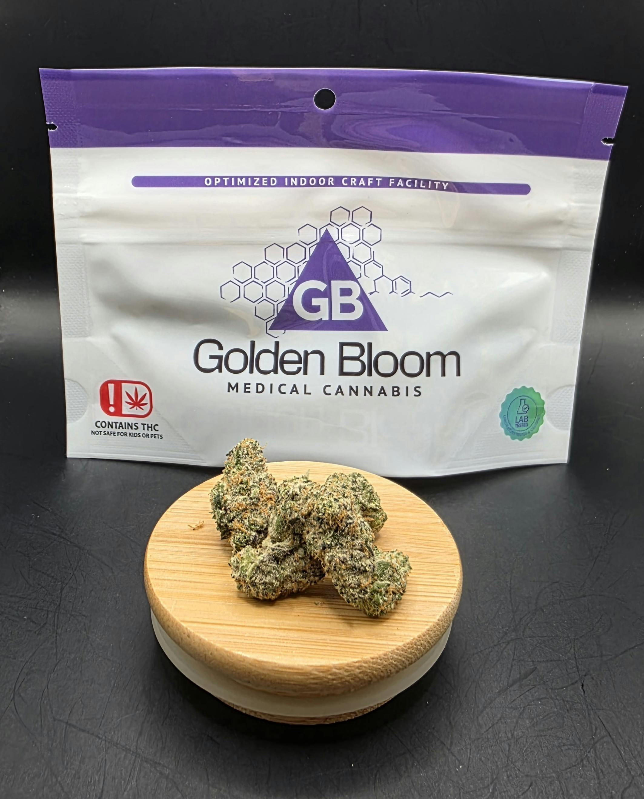 Golden Bloom | Black Amber (3.5g PRE-PK) | THC: 23.24% TERPS: 2.23% (Tax Included)