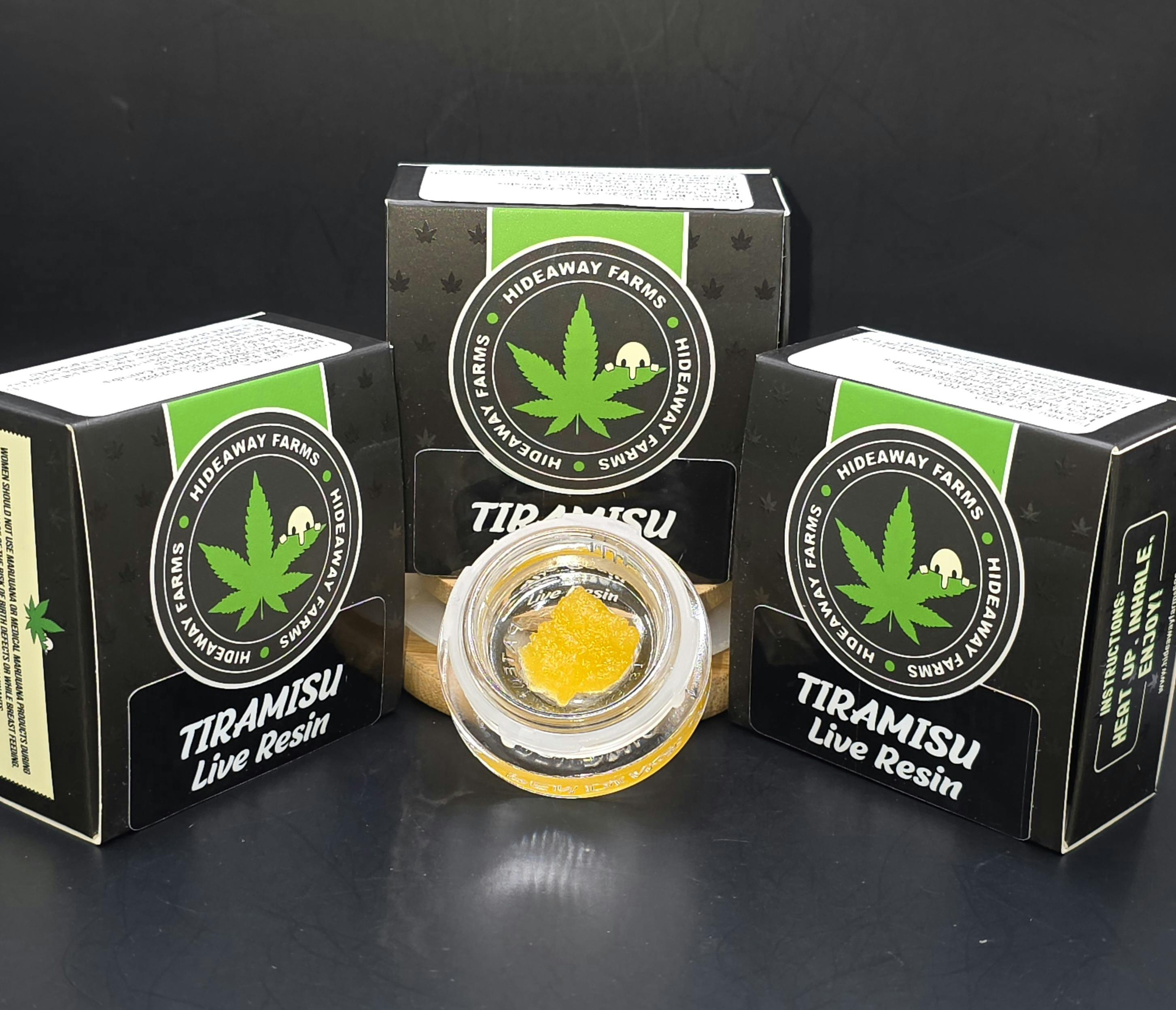Hideaway Farms | Tiramisu | THC: 67.18% TERPS: 5.84% | 1G Cured Resin (Tax Included)