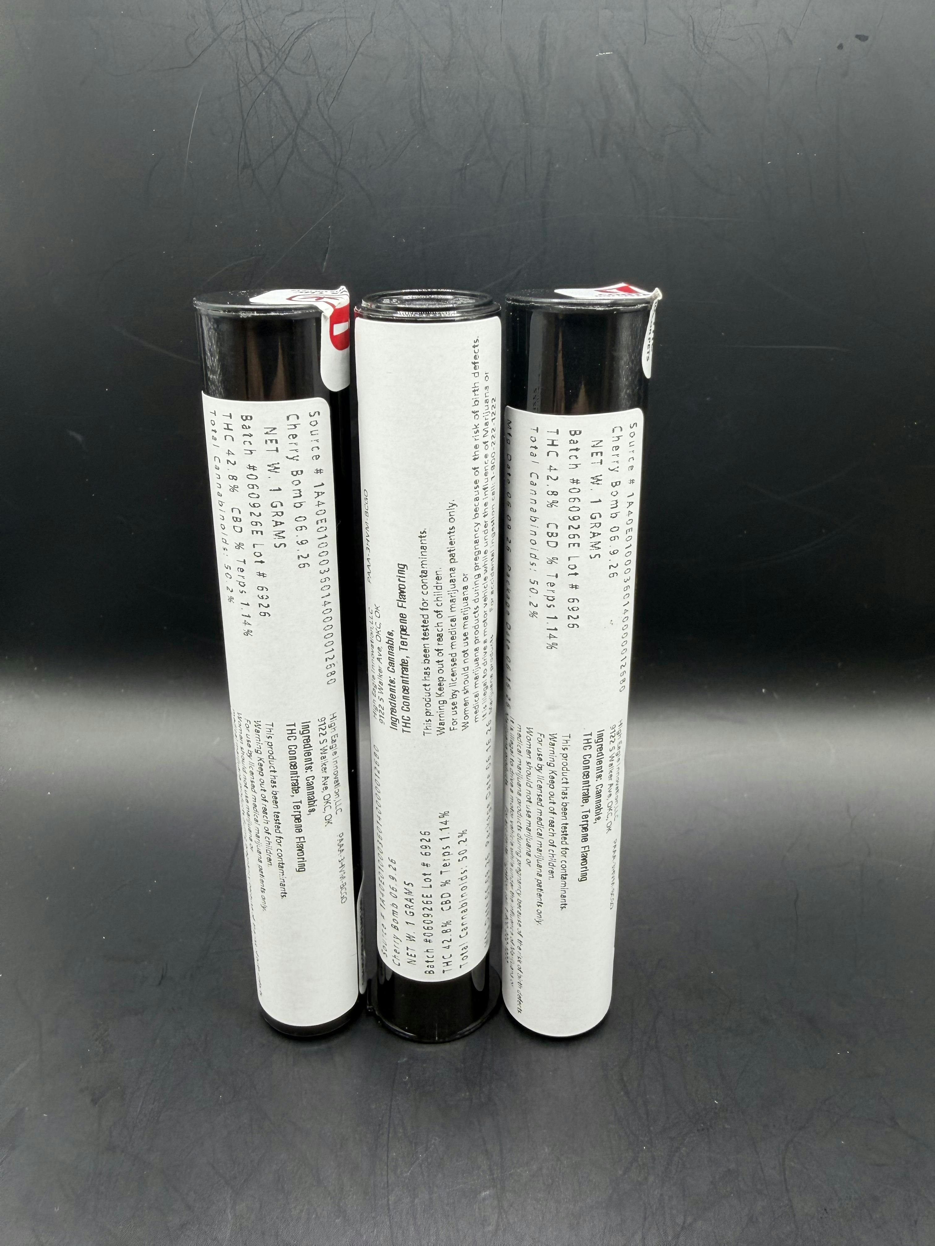 Stingers | Cherry Bomb | THC: 45.1% TERPS: 1.63% | 1G Infused Preroll | $3, 2 for $5 (Tax Included)