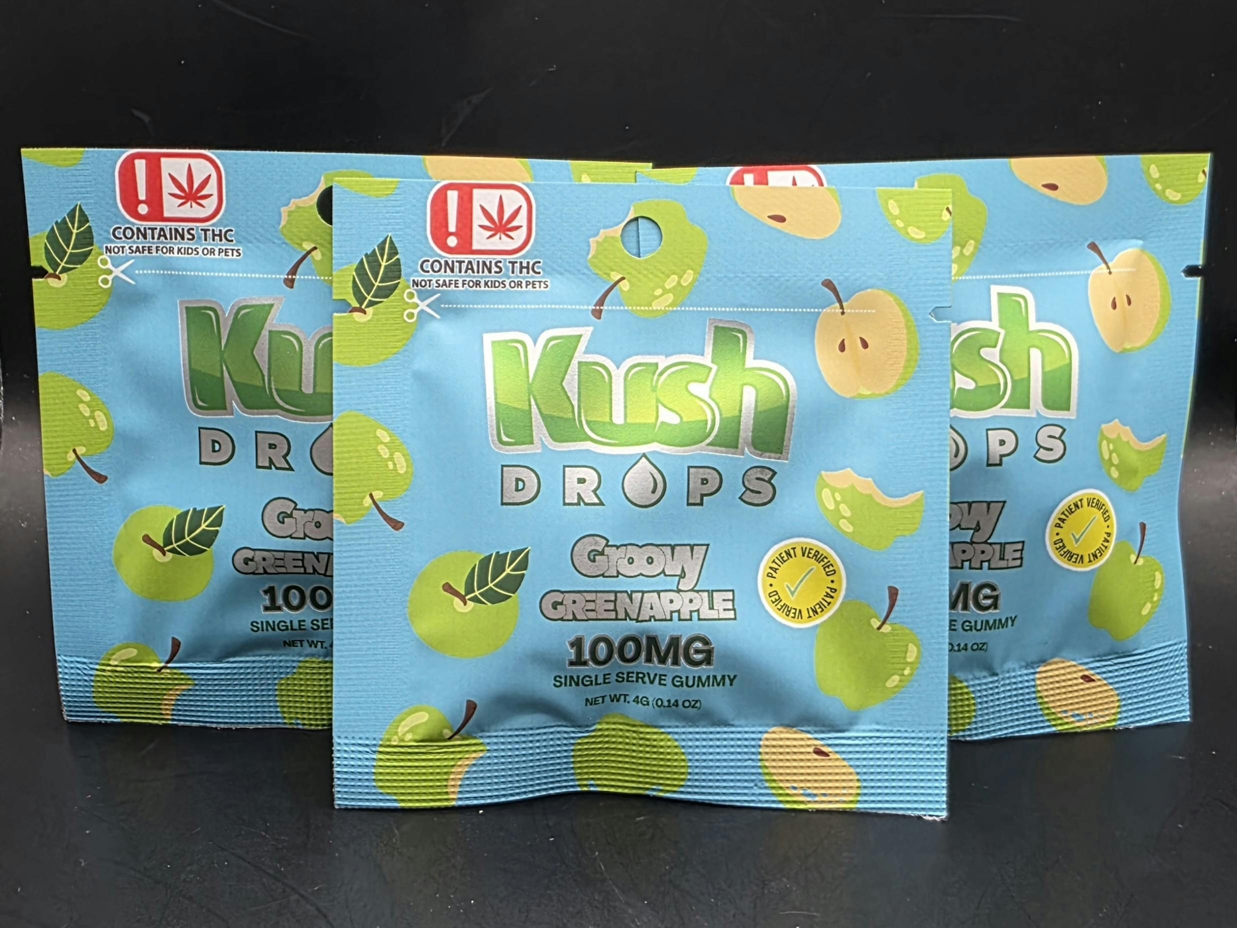 Kush Drops | Groovy Green Apple | Single | 100mg