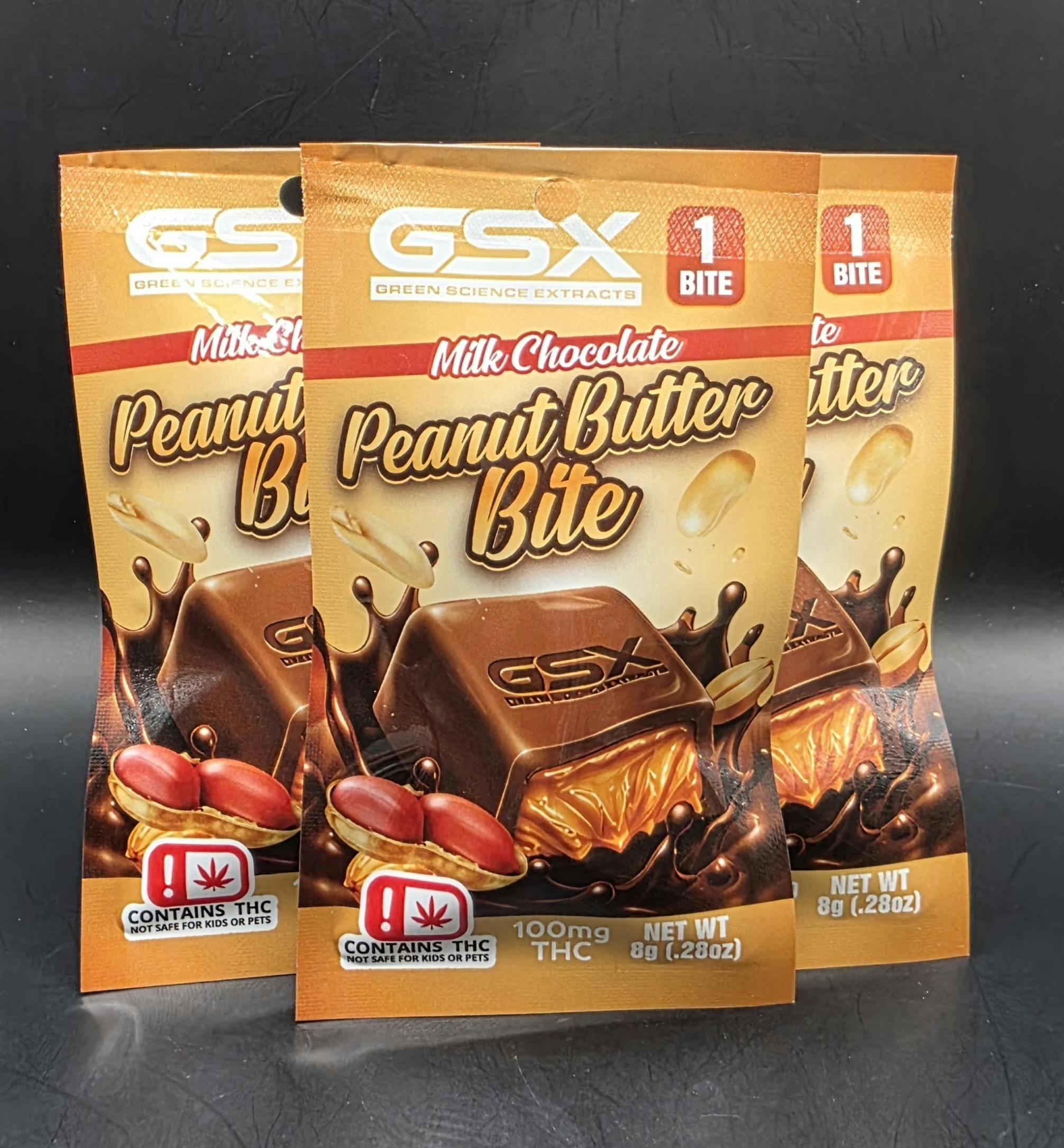 GSX | Peanut Butter Bite | 100MG | Chocolate Covered Peanut Butter Bite | 2 for $8 (Tax Included)