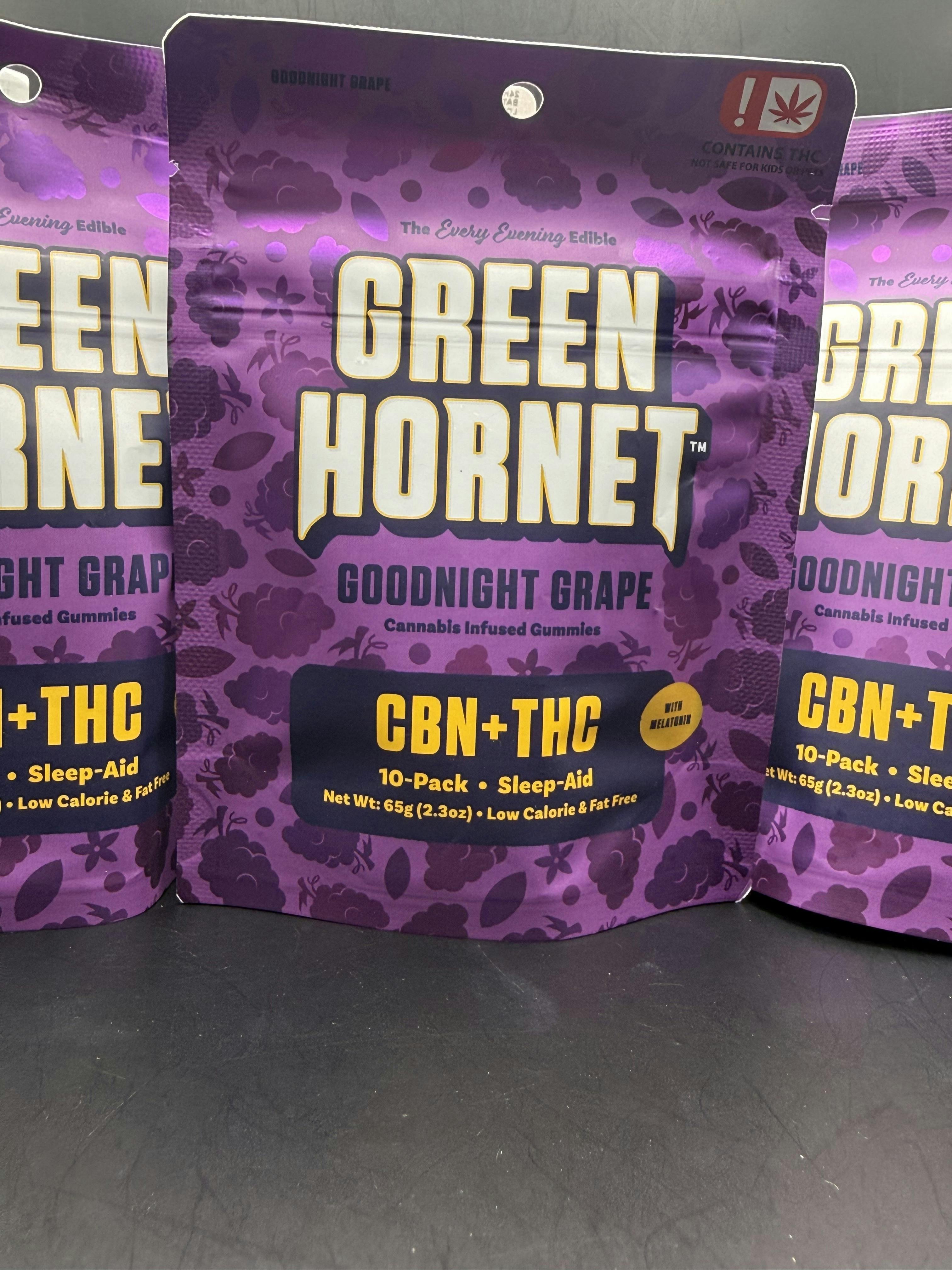 Green Hornet Gummies | Goodnight Grape | 100MG CBN THC 1:1 (Tax Included)