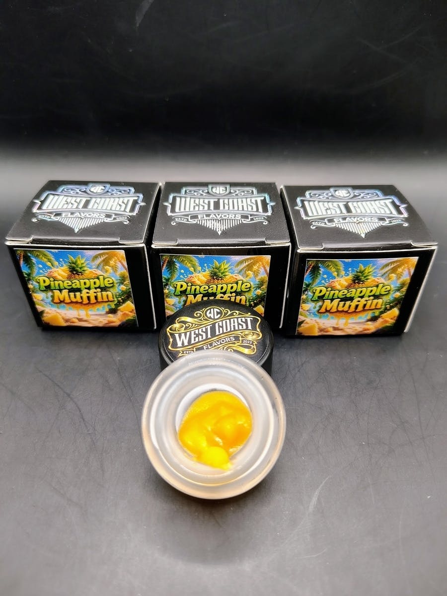 West Coast Flavors | Pineapple Muffin | THC: 64.54% TERPS: 10.42% 1G Live Resin Caviar Badder