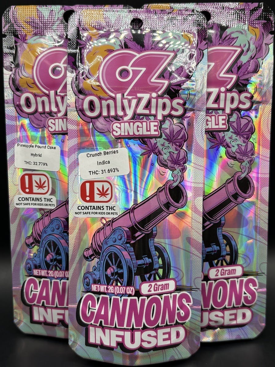 OnlyZips | Crunch Berries | THC: 31.69% TERPS: 2.39% | 2G Infused Pre-roll (Tax Included)