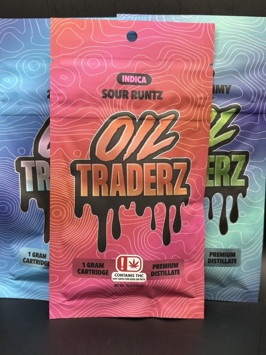 Oil Traderz | Sour Runtz | THC: 85.22% TERPS: 3.59% | 1G Distillate Cart (Tax Included)