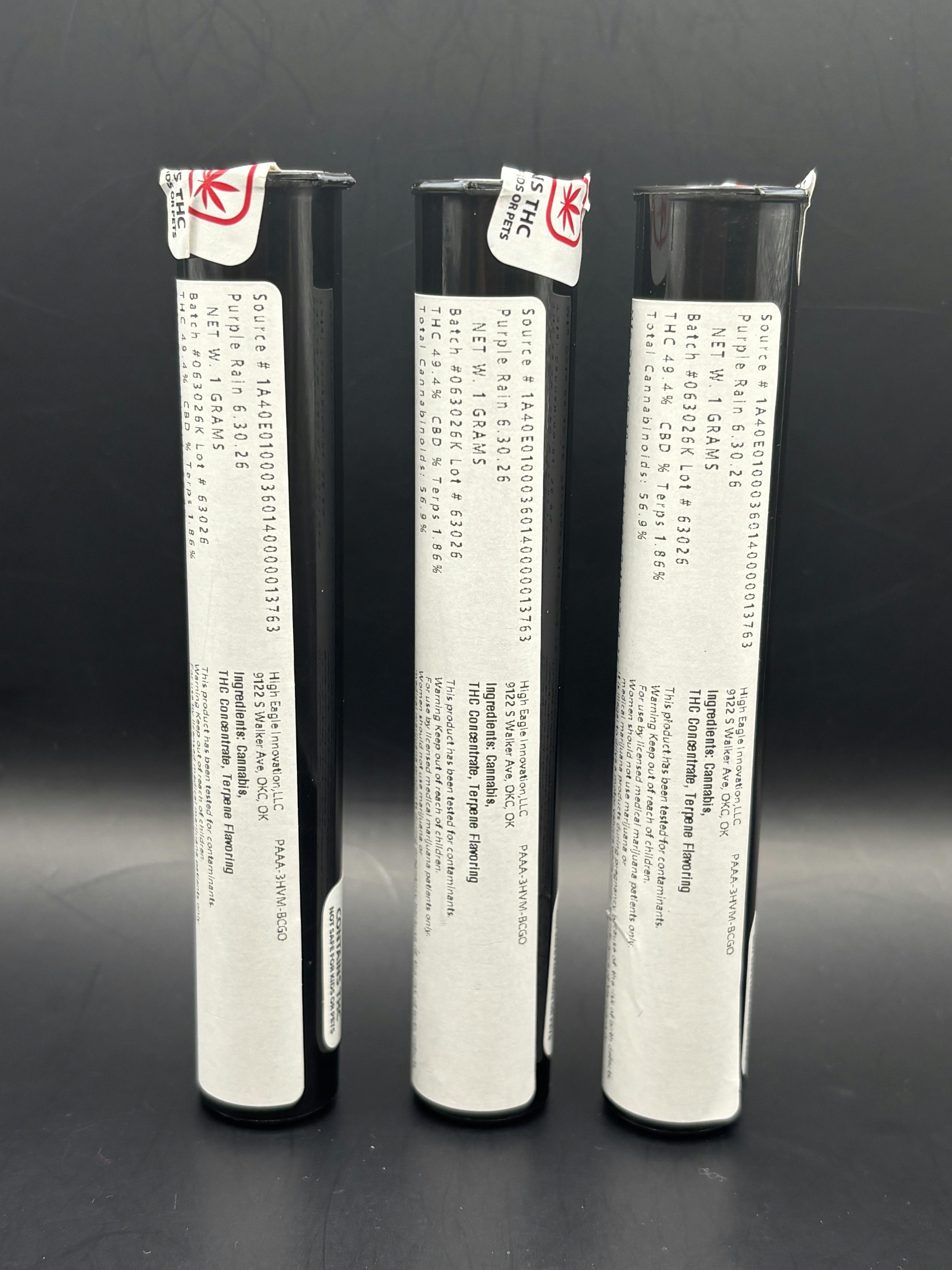 Stingers | Purple Rain | THC: 41.6% TERPS: 1.83% | 1G Infused Preroll | 2 for $5 (Tax Included)