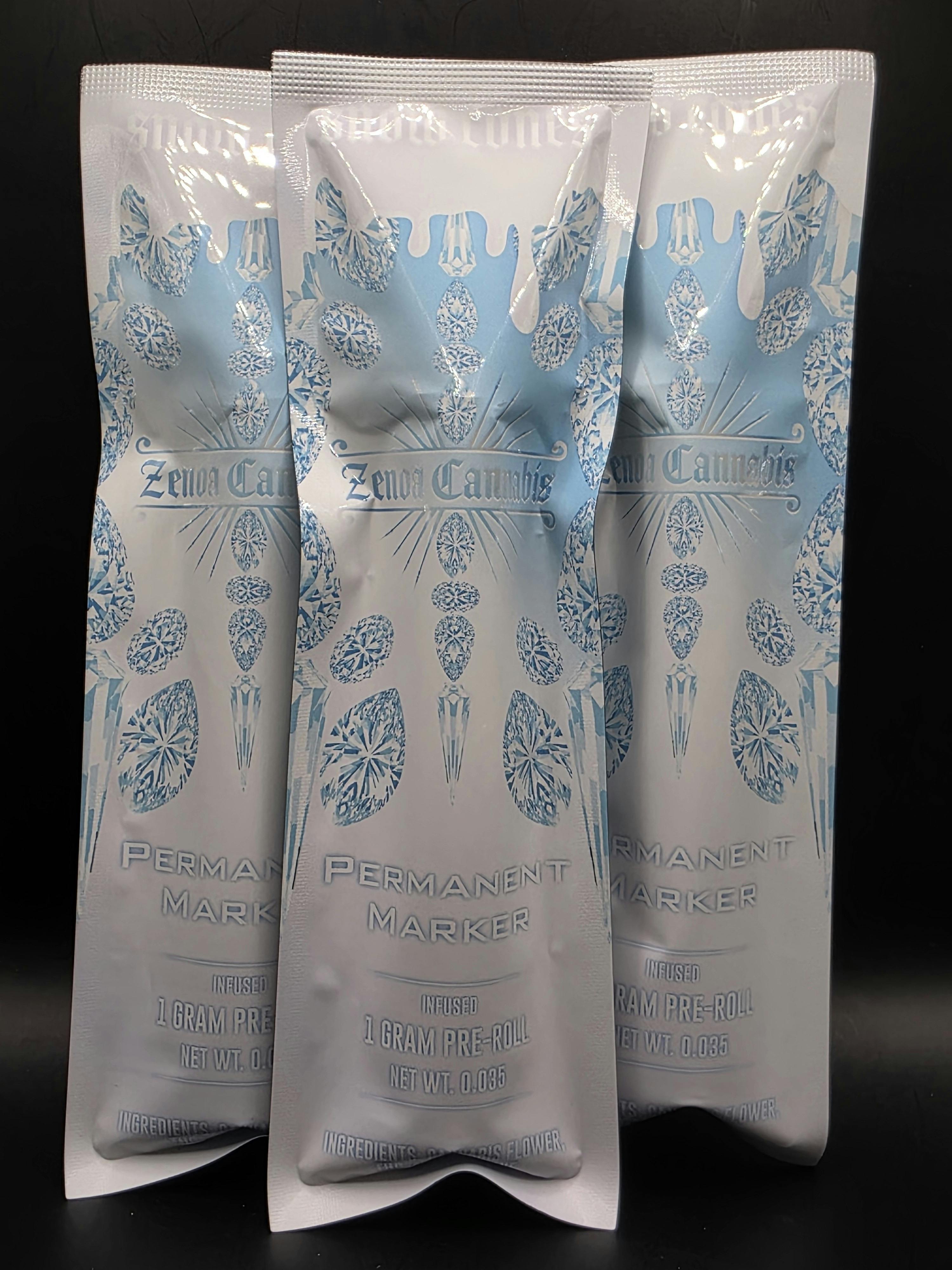 Zenoa | Perm. Marker | THC: 27.16% TERPS: 1.11% | 1G Diamond Infused Preroll (Tax Included)