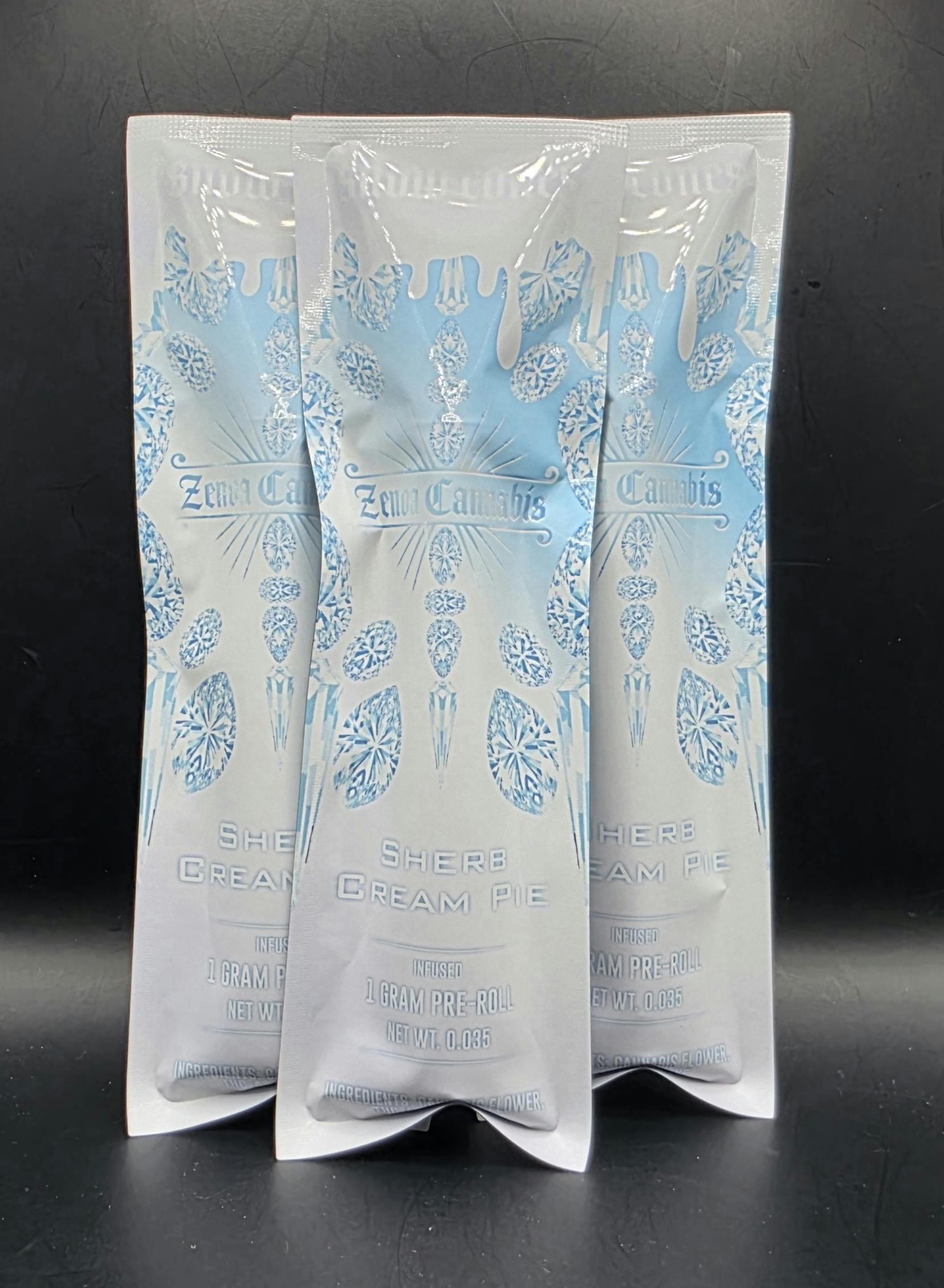 Zenoa | Sherb Cream Pie | THC: 26.76% TERPS: 1.20% | 1G Diamond Infused Preroll (Tax Included)