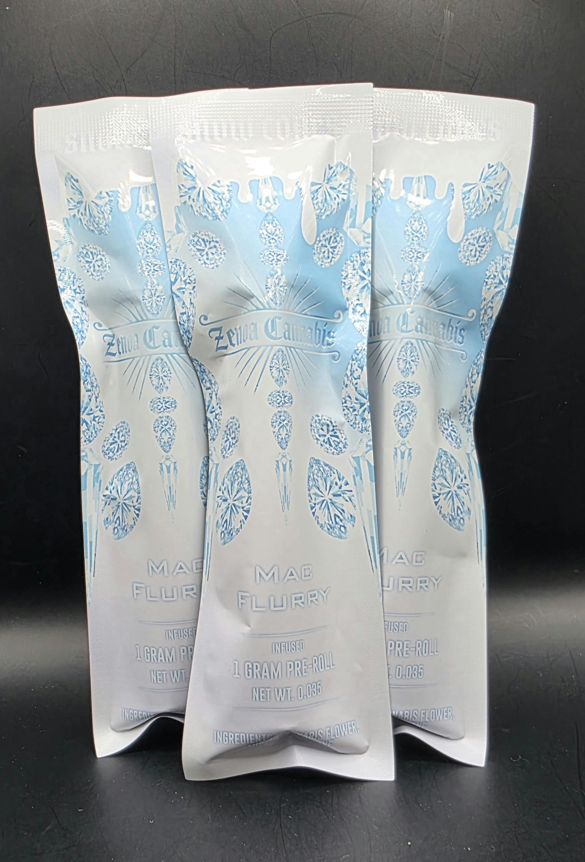 Zenoa | MAC Flurry | THC: 34.81% TERPS: 1.18% | 1G Diamond Infused Preroll (Tax Included)