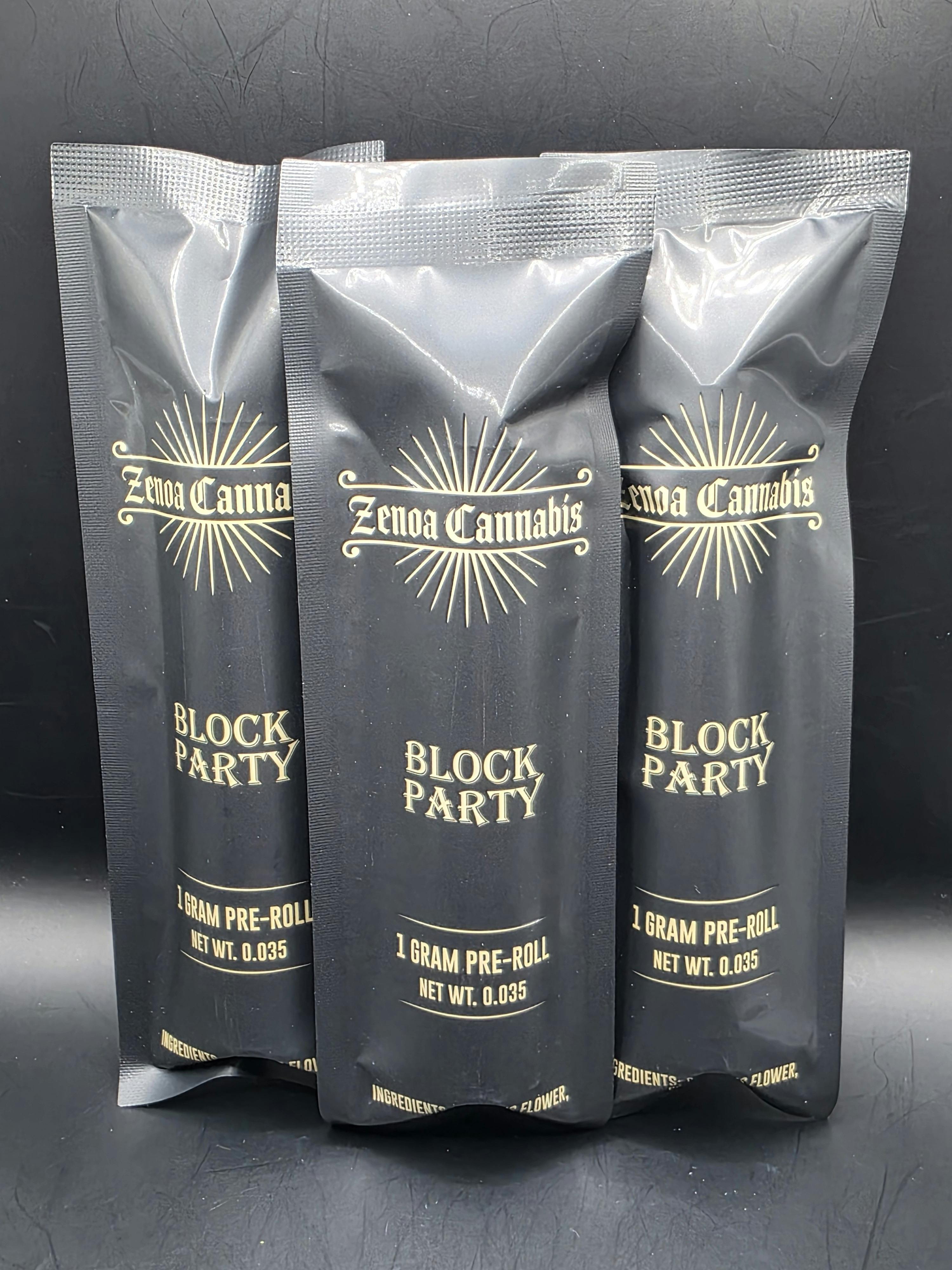 Zenoa | Block Party | THC: 19.88% TERPS: 0.90% | 1G Full Flower Preroll (Tax Inc)