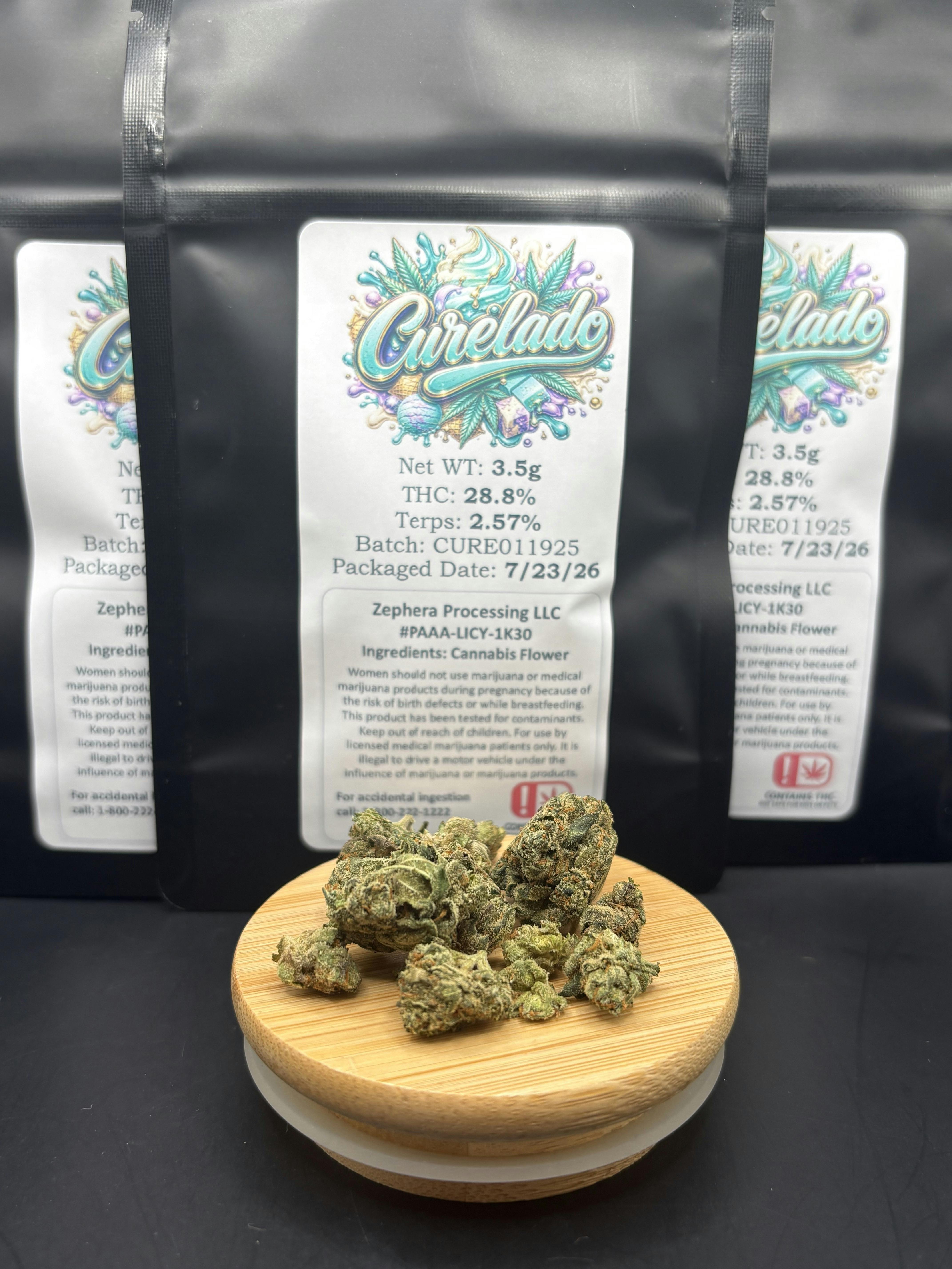 Zephera | Curelado (PRE-PK 3.5g) | THC: 28.8% TERPS: 2.57% (Tax Included)