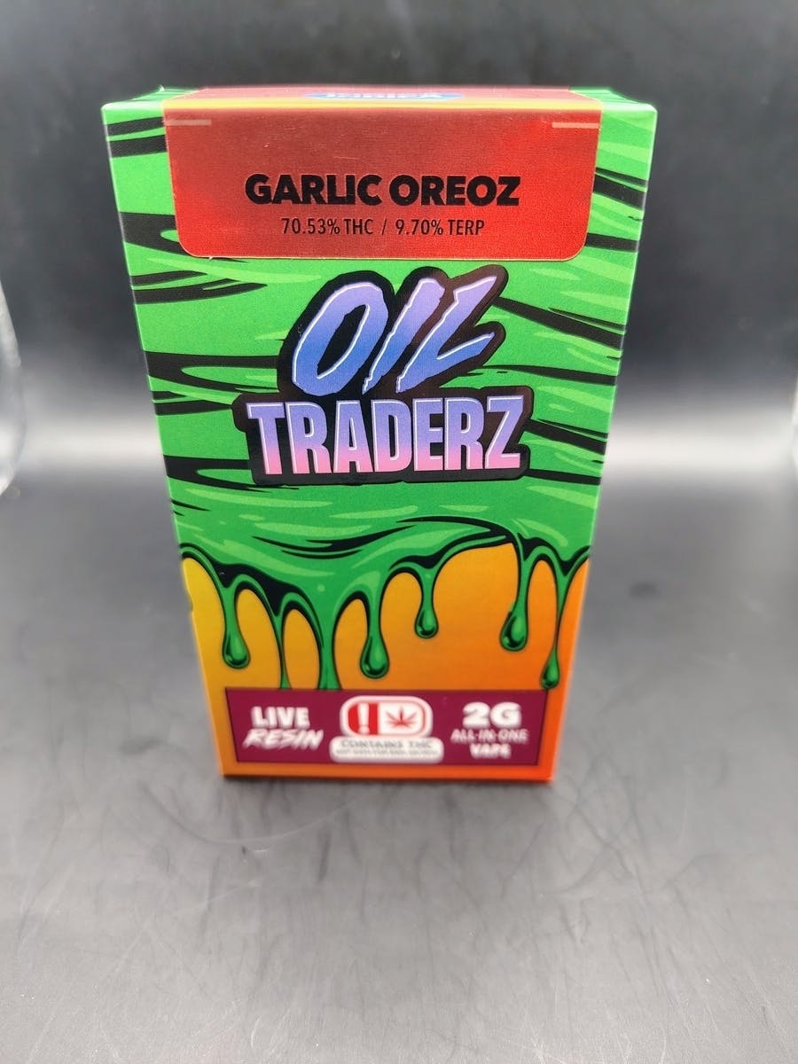 2g Garlic Oreoz Live Resin Disposable - Oil Traderz (Indica)