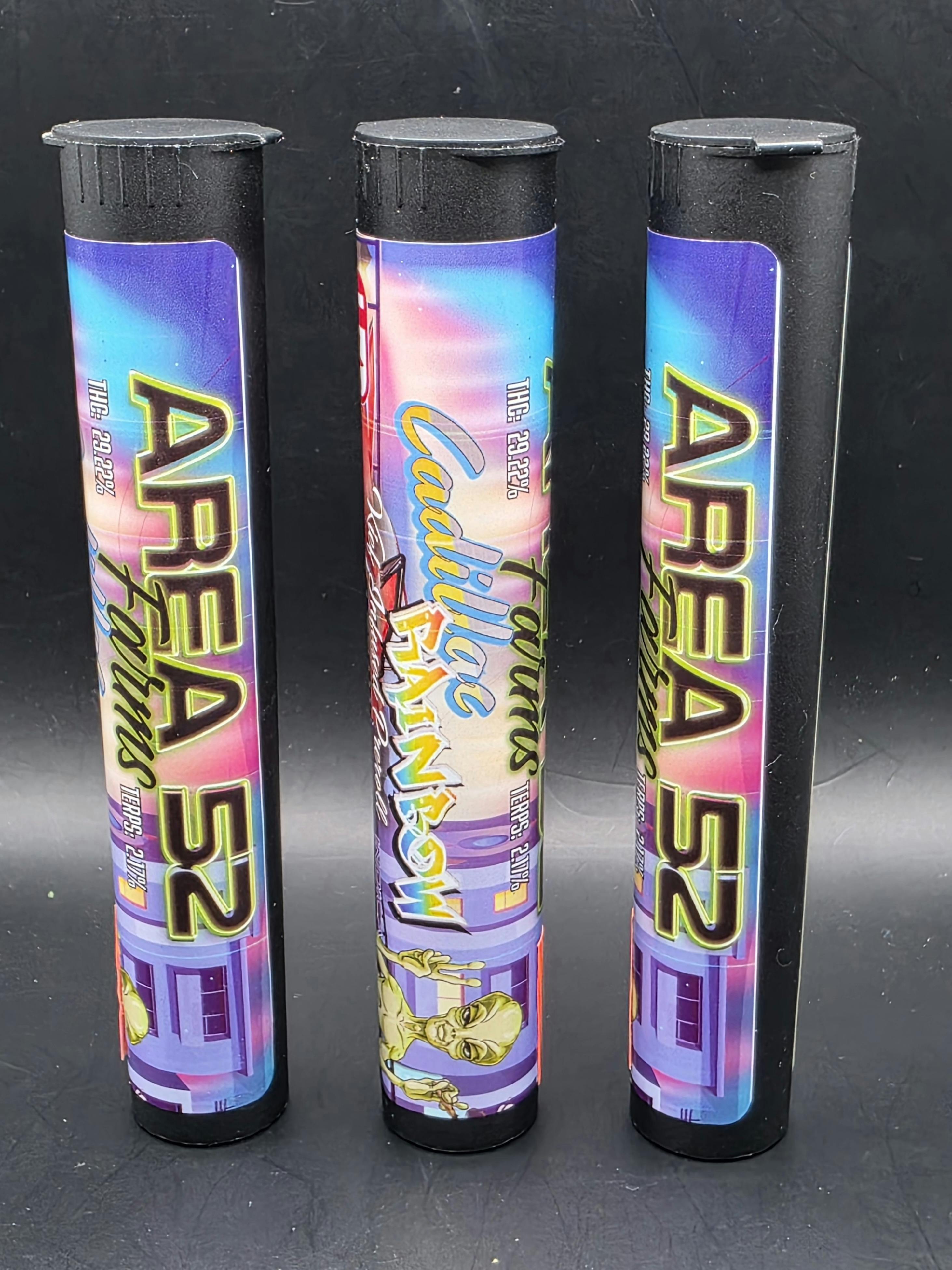 Area 52 | Cadillac Rainbow | THC: 22.1% TERPS: .93% | 1G Keif Inf. Preroll | 2 for $5 (Tax included)