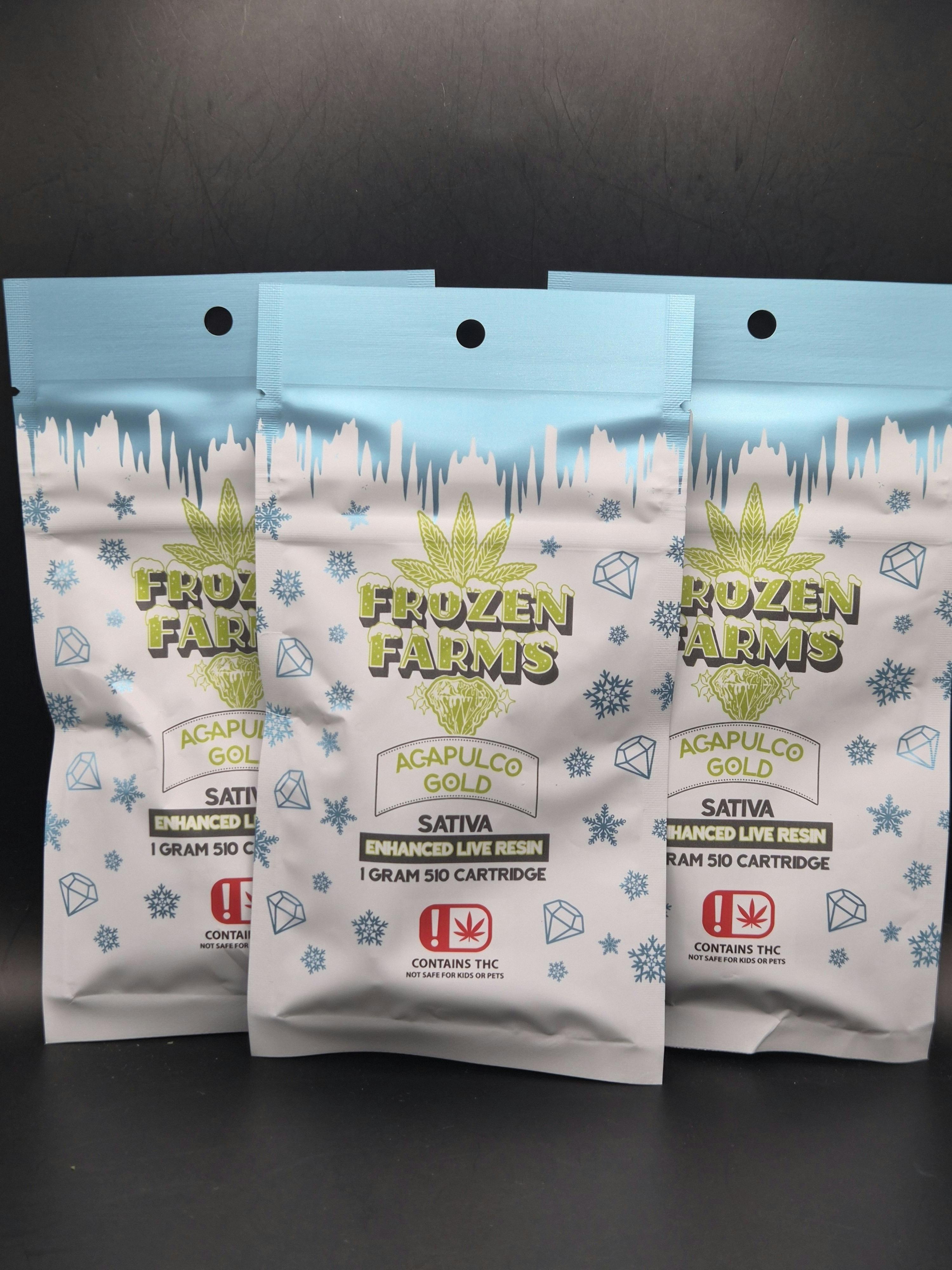 Frozen Farms - ACAPULCO GOLD - |THC: 75.65%| TERPS: 8.25%| 1G Live Resin Cartridge (SATIVA)